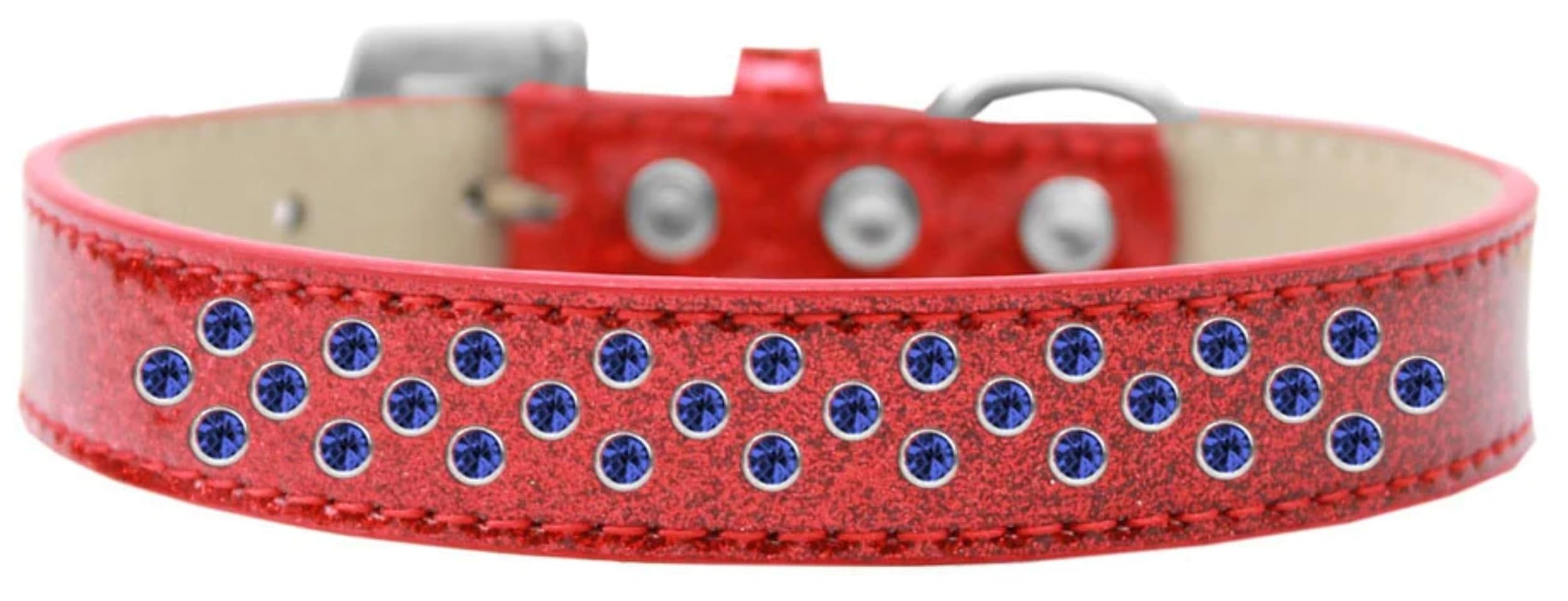 Dog, Puppy & Pet Ice Cream Collar, Blue Crystal Rimsets Sprinkles Black 16
