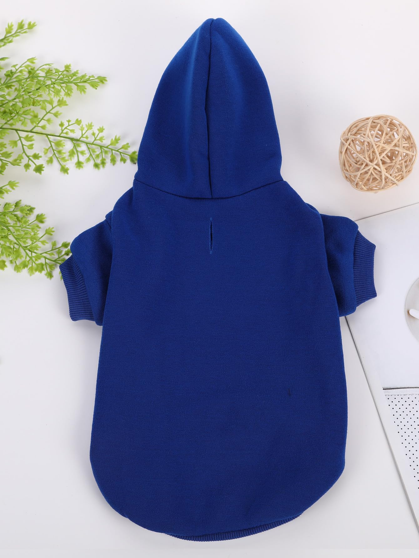 Qwinee Basic Dog Hoodie, Dog Warm Jacket, Cat Apparel, Dog Shirt, Dog Clothes For Puppy Kitten Small Medium Dogs Cats Royal Blue