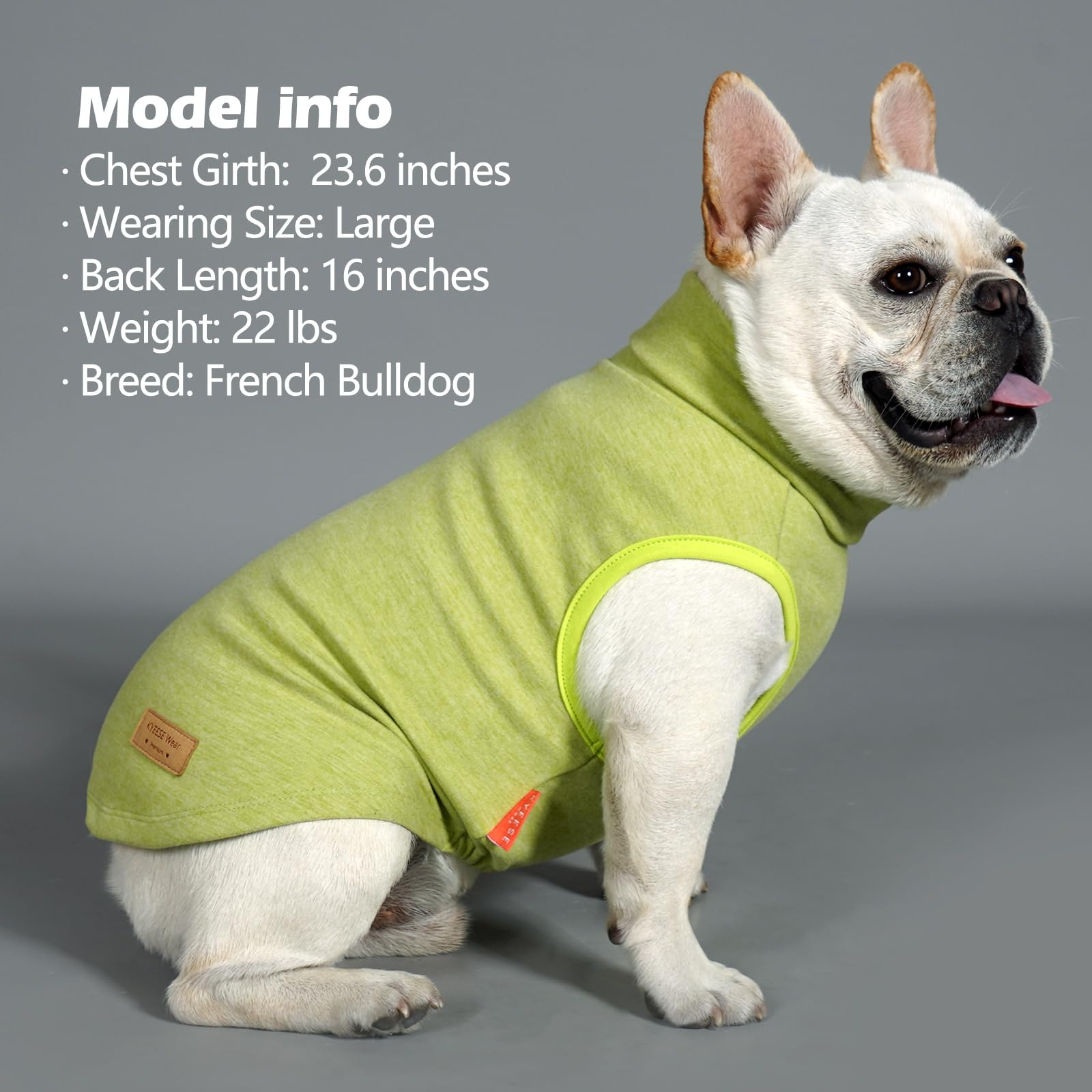 Kyeese 2Pack Dog Sweater Stretchy Dog Clothes Dog Sweaters For Small Dogs Male Soft Dachshund Clothes Warm Dog Coats Turtleneck Small Dog Sweaters Pullover Dog Sweatshirt