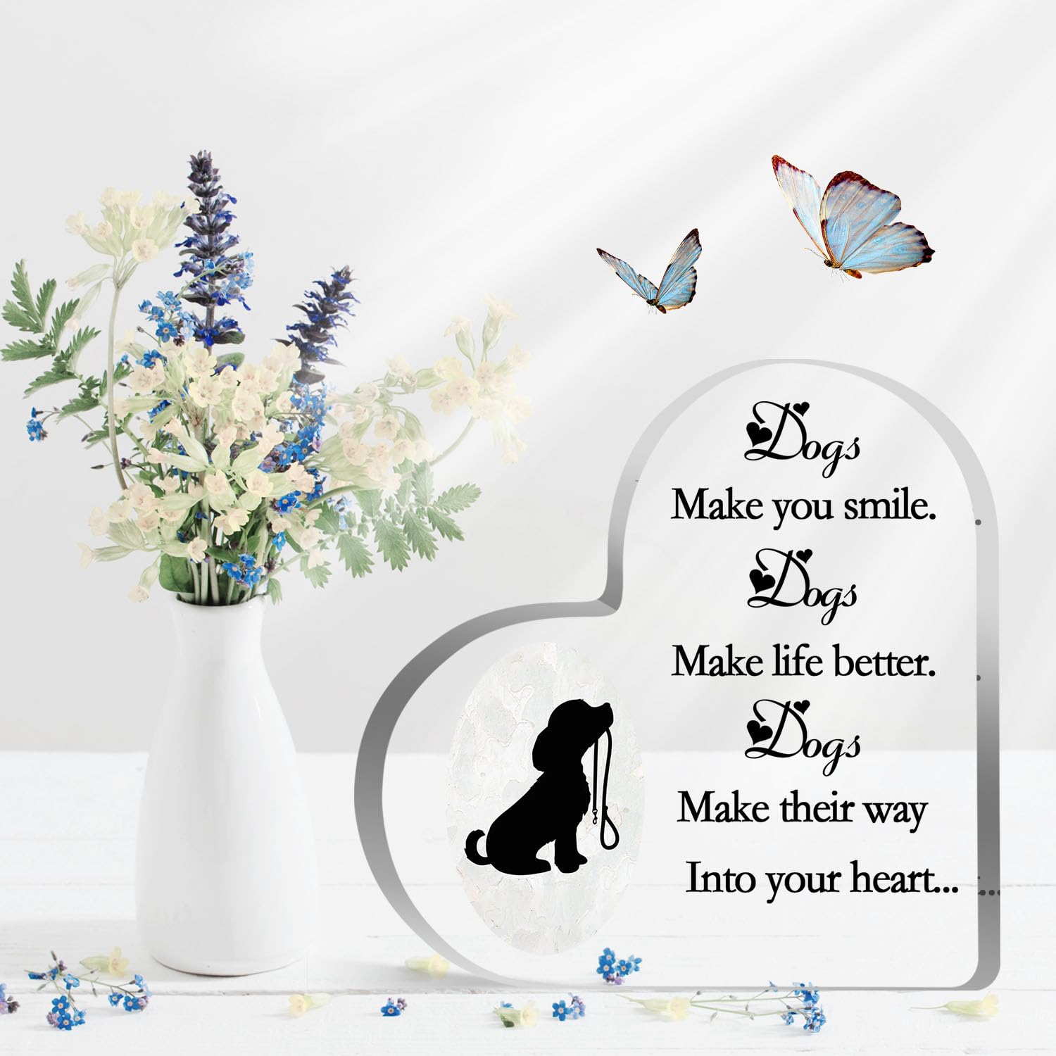 Dog Memorial Gifts for Loss of Dog, Pet Memorial Acrylic Rainbow Bridge Decorations Condolences Gifts for Pet Loss Remembrance K