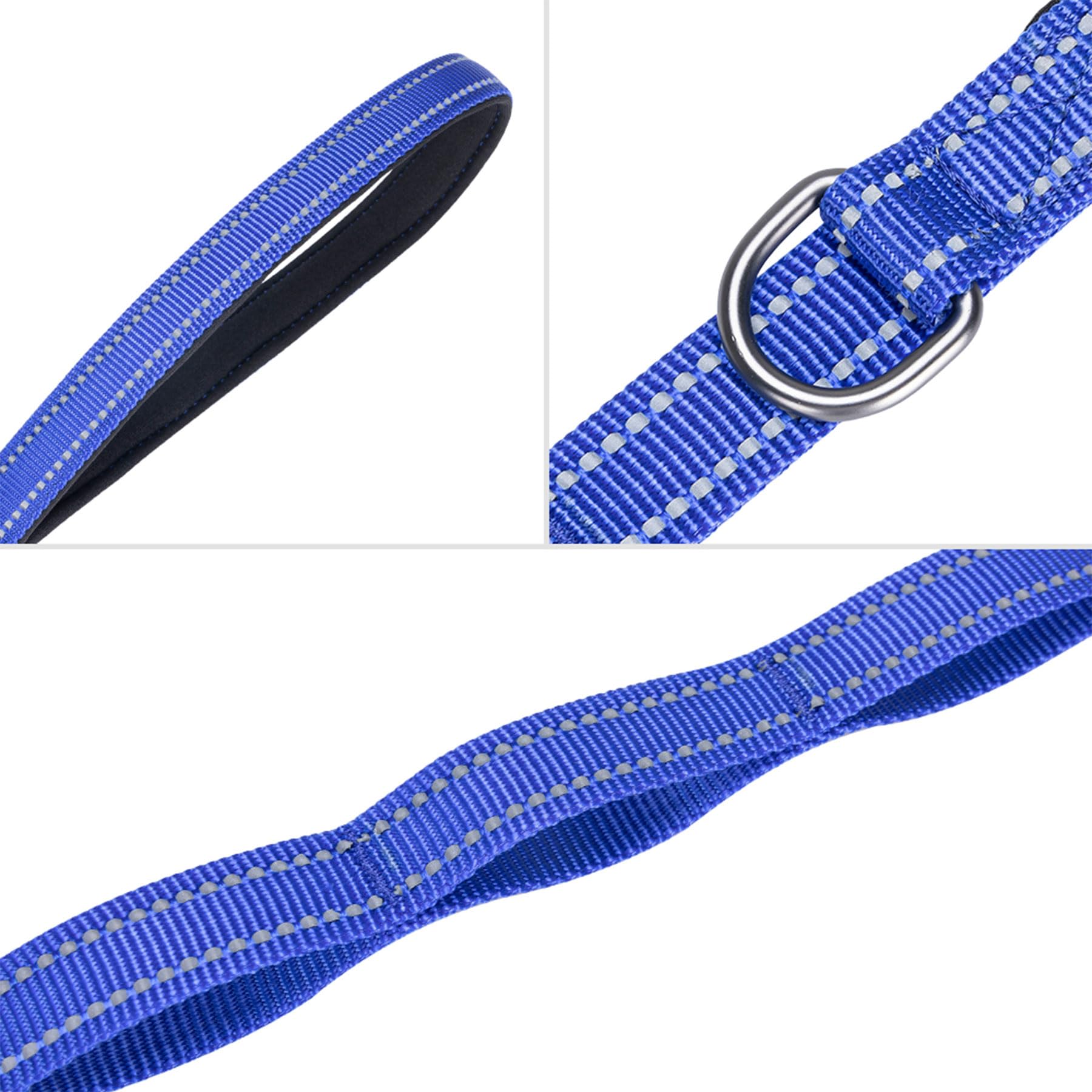 Excellent Elite Spanker Reflective Dual Dog Leash 5Ft Purple