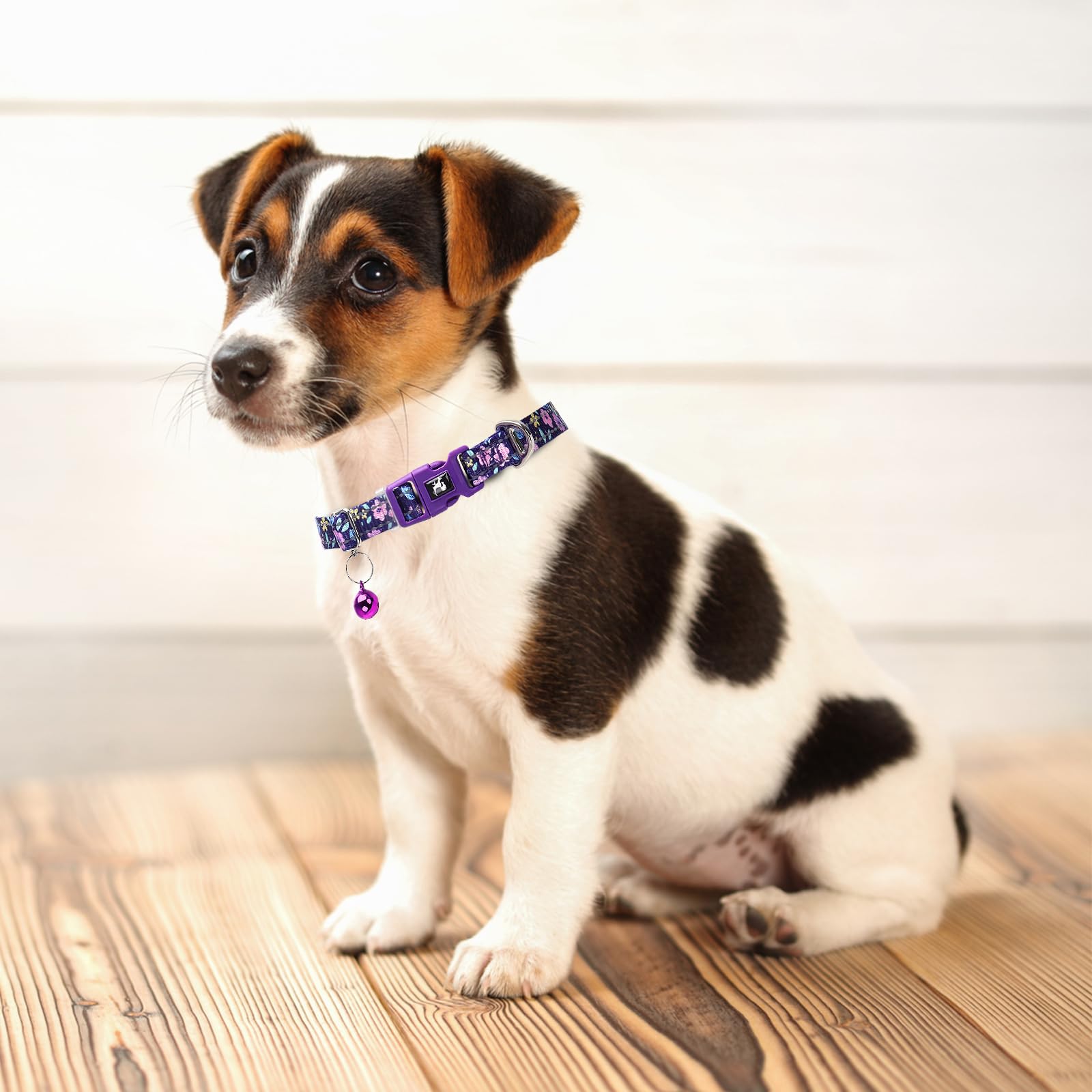 Soft Nylon Small Dogs Collar With Bell - Reflective, Adjustable & Lightweight For Xs & S Dogs, Comfortable & Safe For Everyday U