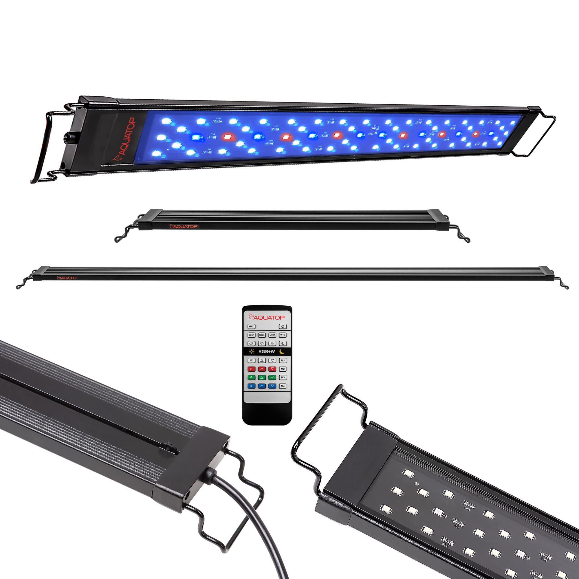 Aquatop SkyAqua Marine LED Aquarium Light, 14000K Spectrum, 12-18 Inch, Black, Remote Control, Model 39001194