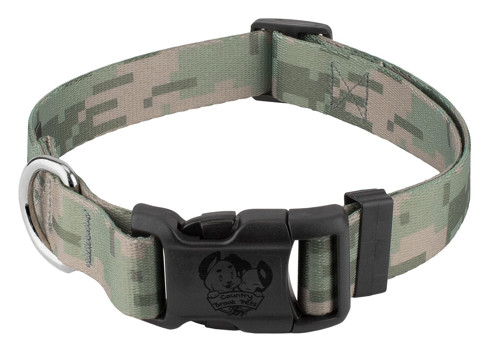 Country Brook Petz - Digital Camo Deluxe Dog Collar - Made In The U.S.A.- Camouflage Collection With 16 Rugged Designs (1/2 Inch