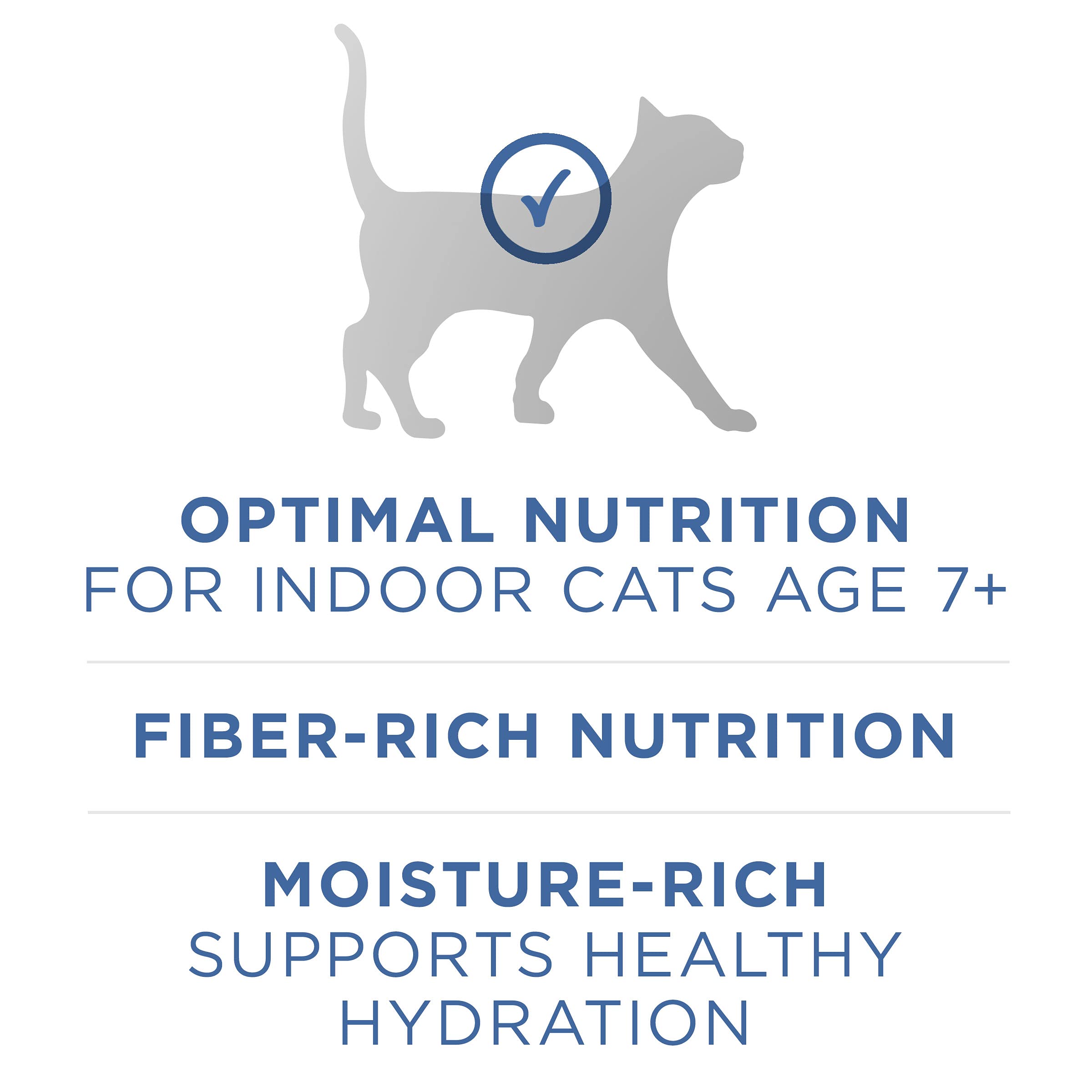 Purina ONE Grain Free, Natural Senior Pate Wet Cat Food, Vibrant Maturity 7+ Chicken & Ocean Whitefish Recipe - (Pack of 24) 3 o