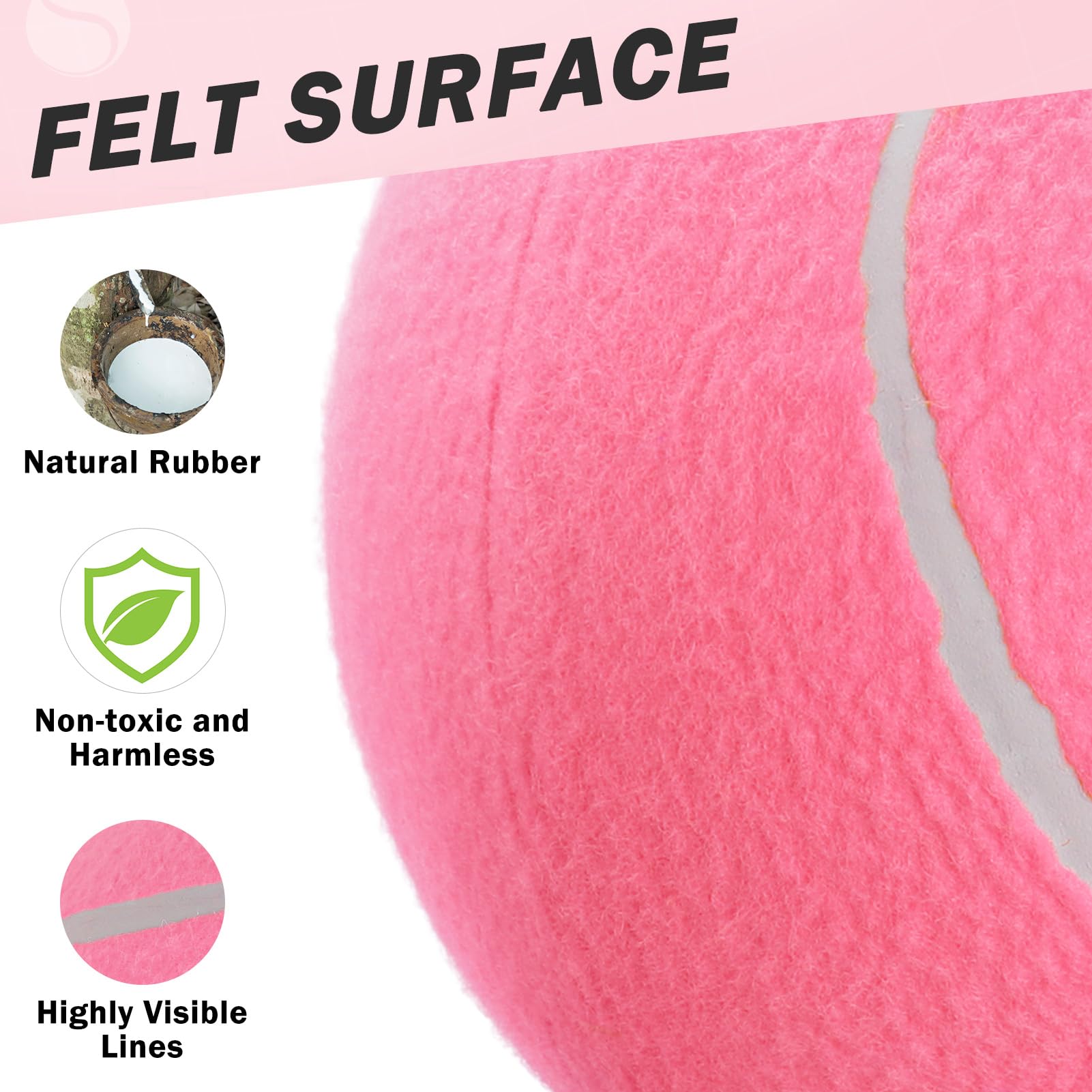 Scenereal Large Tennis Ball For Dogs, 2 Pack 9.5'' Inflatable Dog Toy Balls For Large Medium Small Dogs Puppies, Funny Interacti