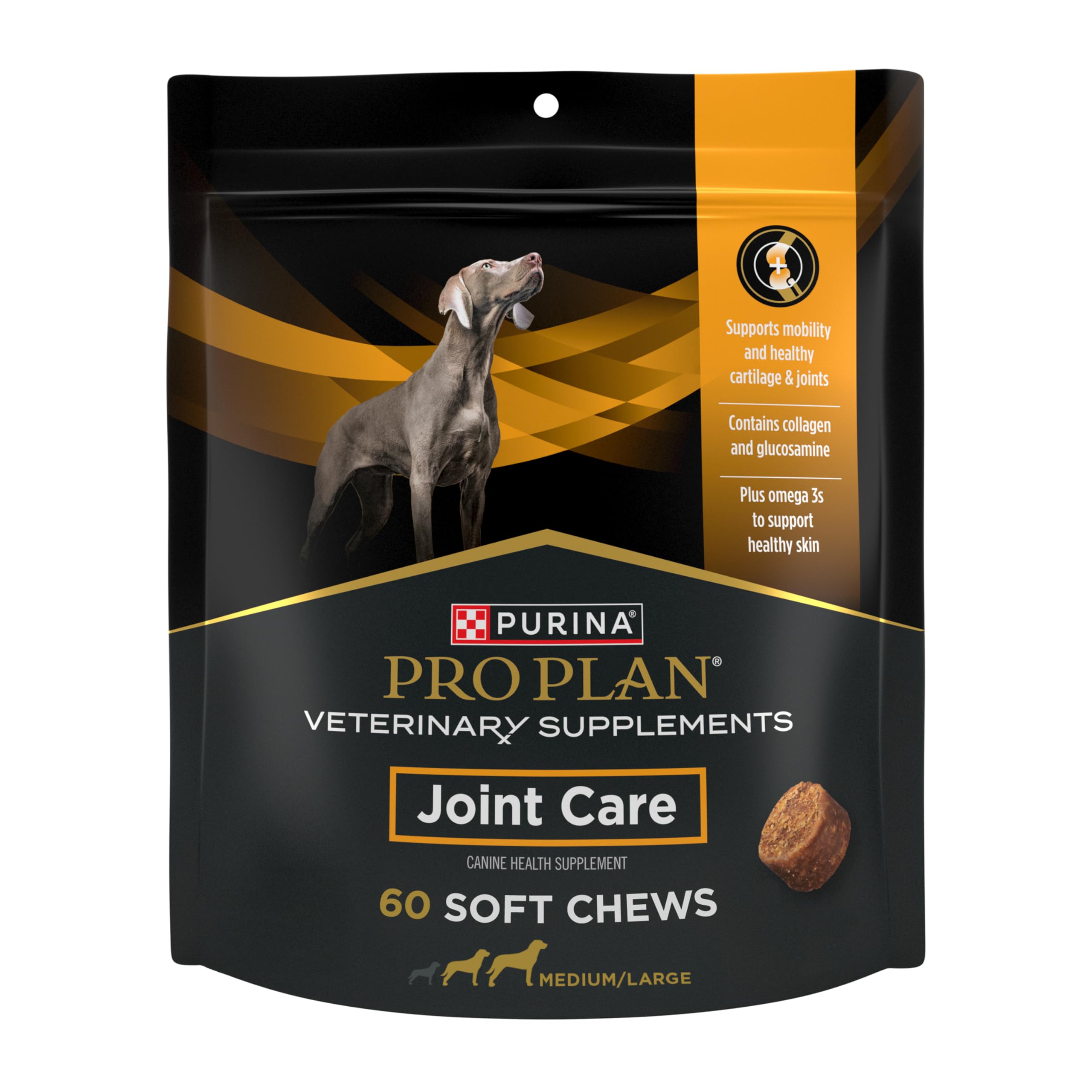 Purina Pro Plan Veterinary Large Breed Dog Joint Care Supplement with Glucosamine, Chondroitin, and Collagen to Support Hip and 