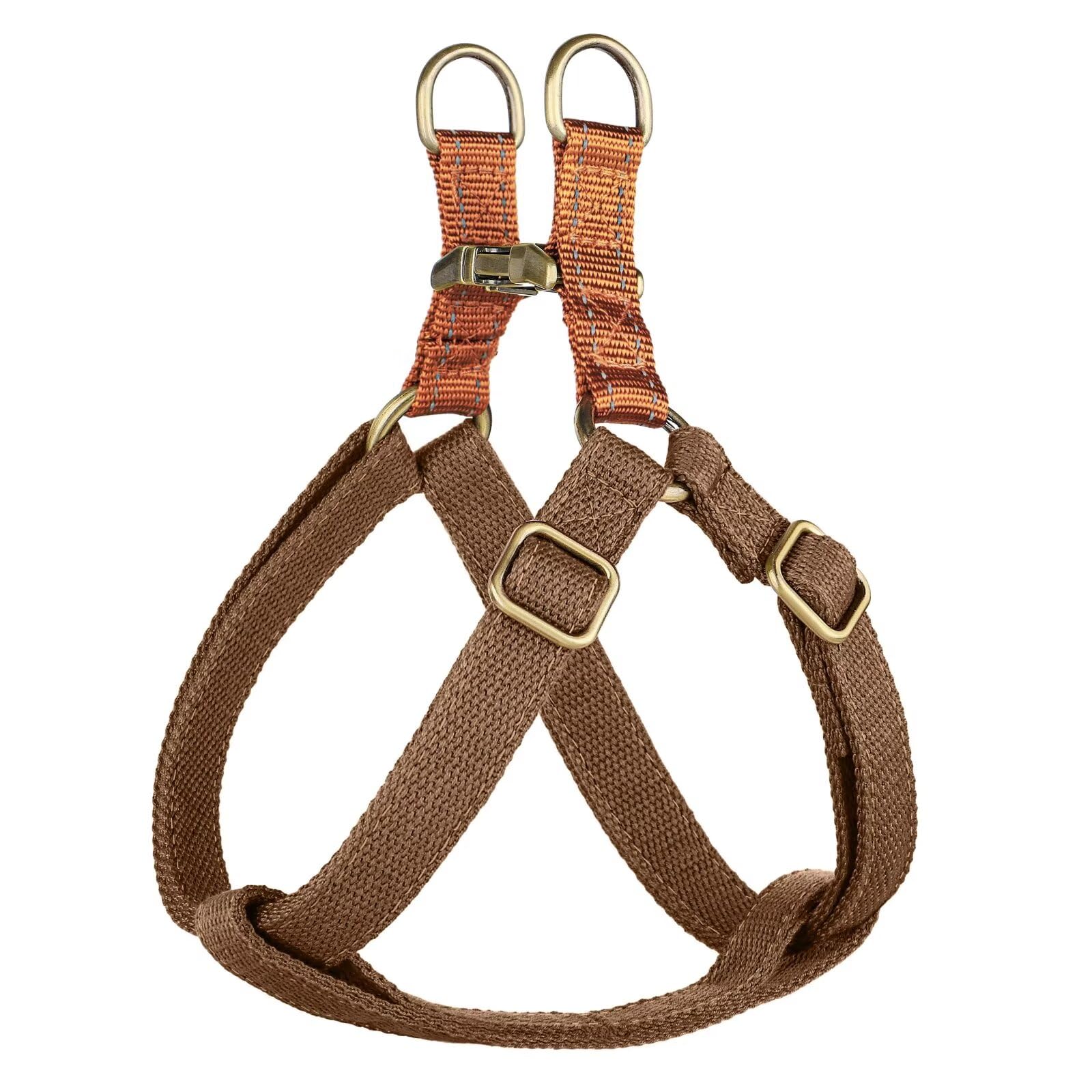 Didog Step In Dog Harness With Metal Buckles, Freedom Nylon Dog Halter Vests For Small Dogs Easy Walking Training(S:Chest 13-22'