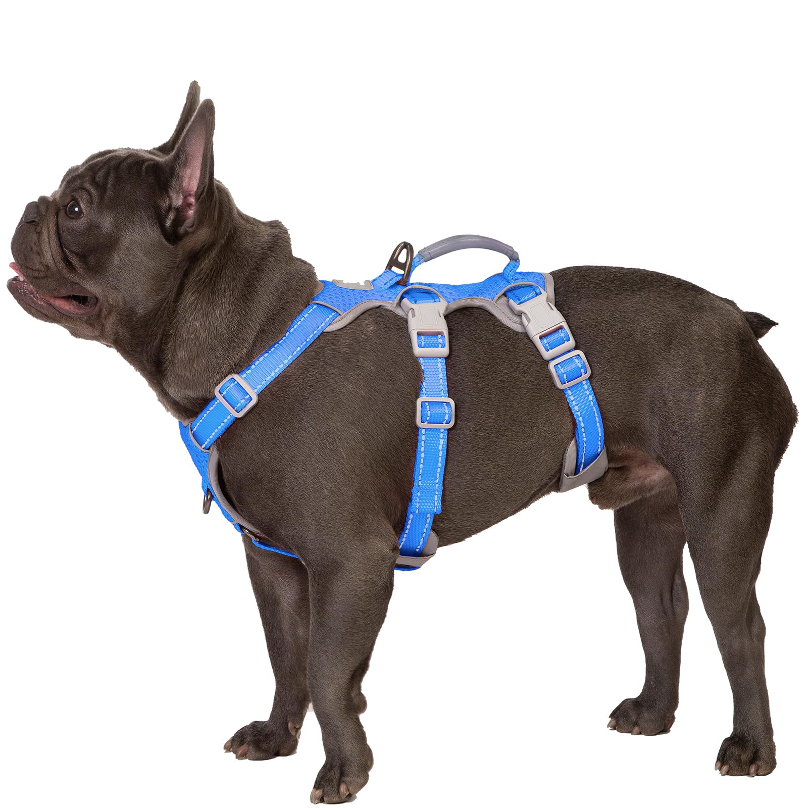 Huntboo Escape Proof Dog Harness, Secure Dog Harness No Escape, Fully Reflective Harness With Handle,Breathable,Durable, Adjusta