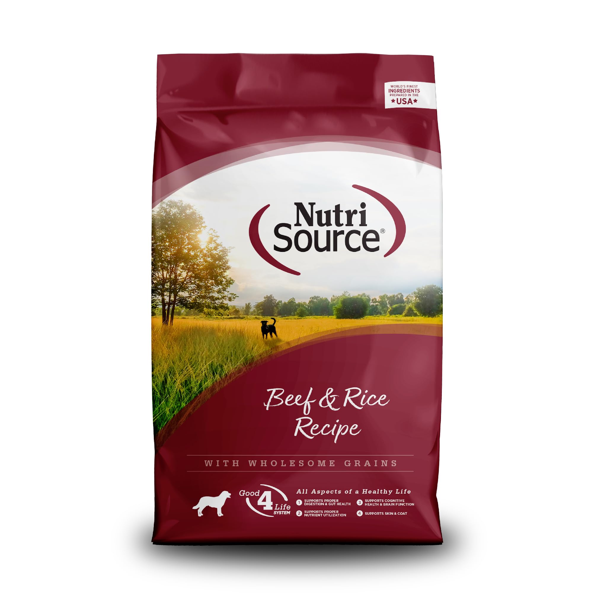 NutriSource Dry Dog Food, Beef and Rice, 12LB