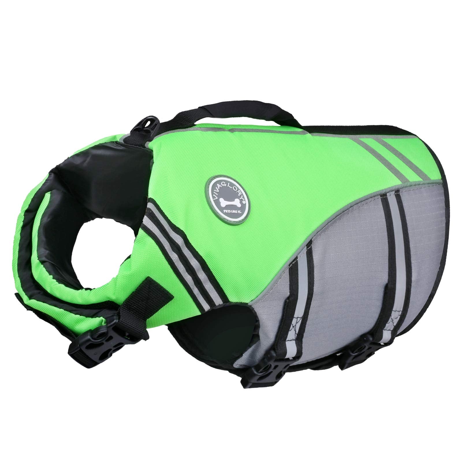 Vivaglory Sports Style Dog Life Jacket With Adjustable & Durable, Extra Flotation Swim Life Vest With Secure Fastening System Fo