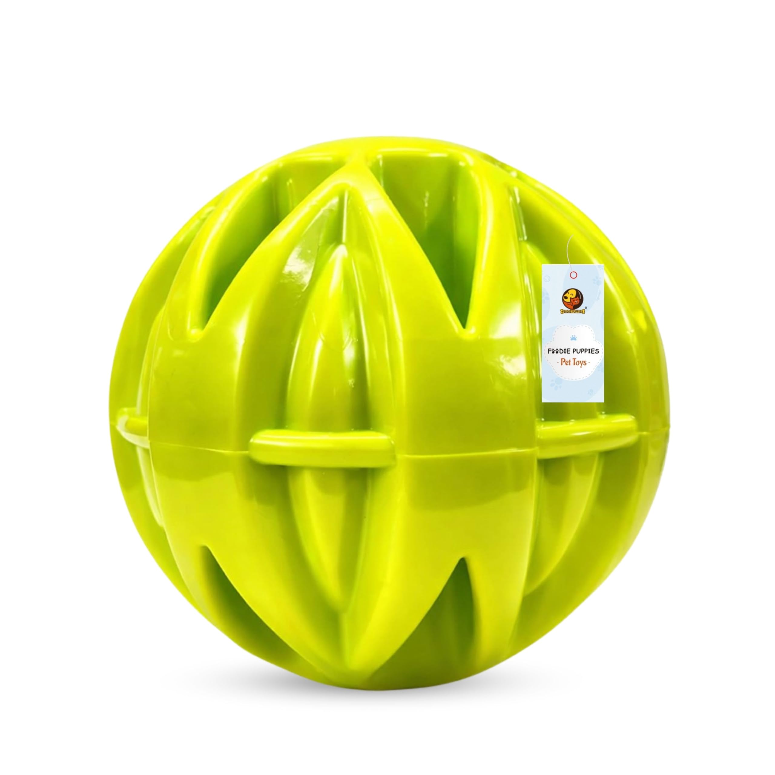 Foodie Puppies Natural Rubber Dog Ball Chew Toys For Aggressive Chewers  (Mega Ball) | Training & Interactive Treat Dispensing 