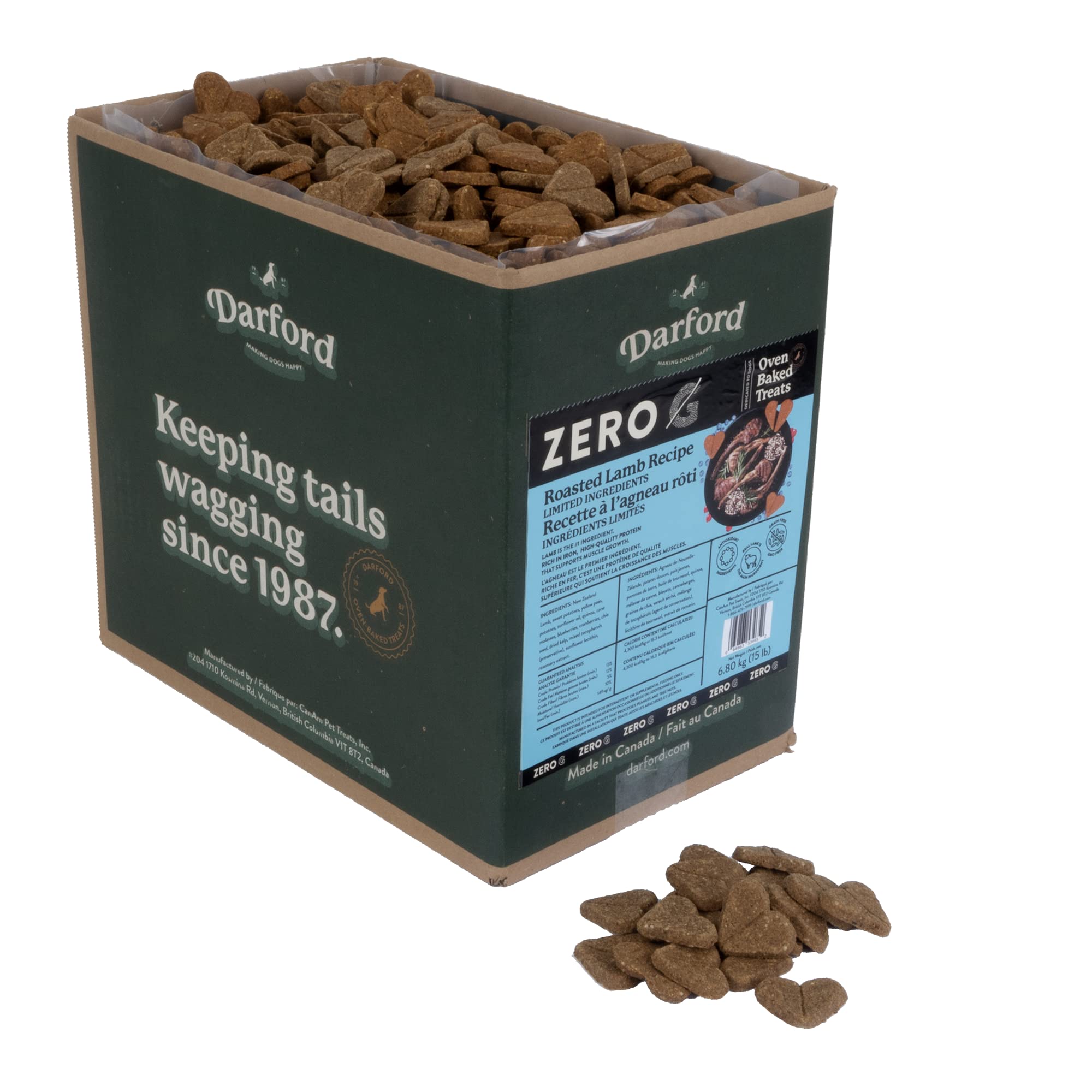 Zero/G Roasted Lamb Dog Treats, Mini Size/15 lb