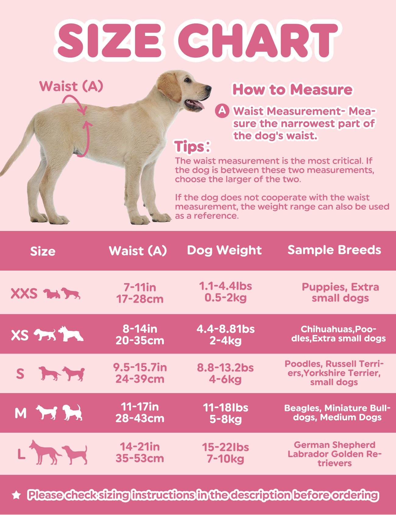 Dono Female Disposable Dog Diapers-48Pcs, Disposable Female Dog Period Diapers For Heart With Wetness Indicator, Super Absorbent