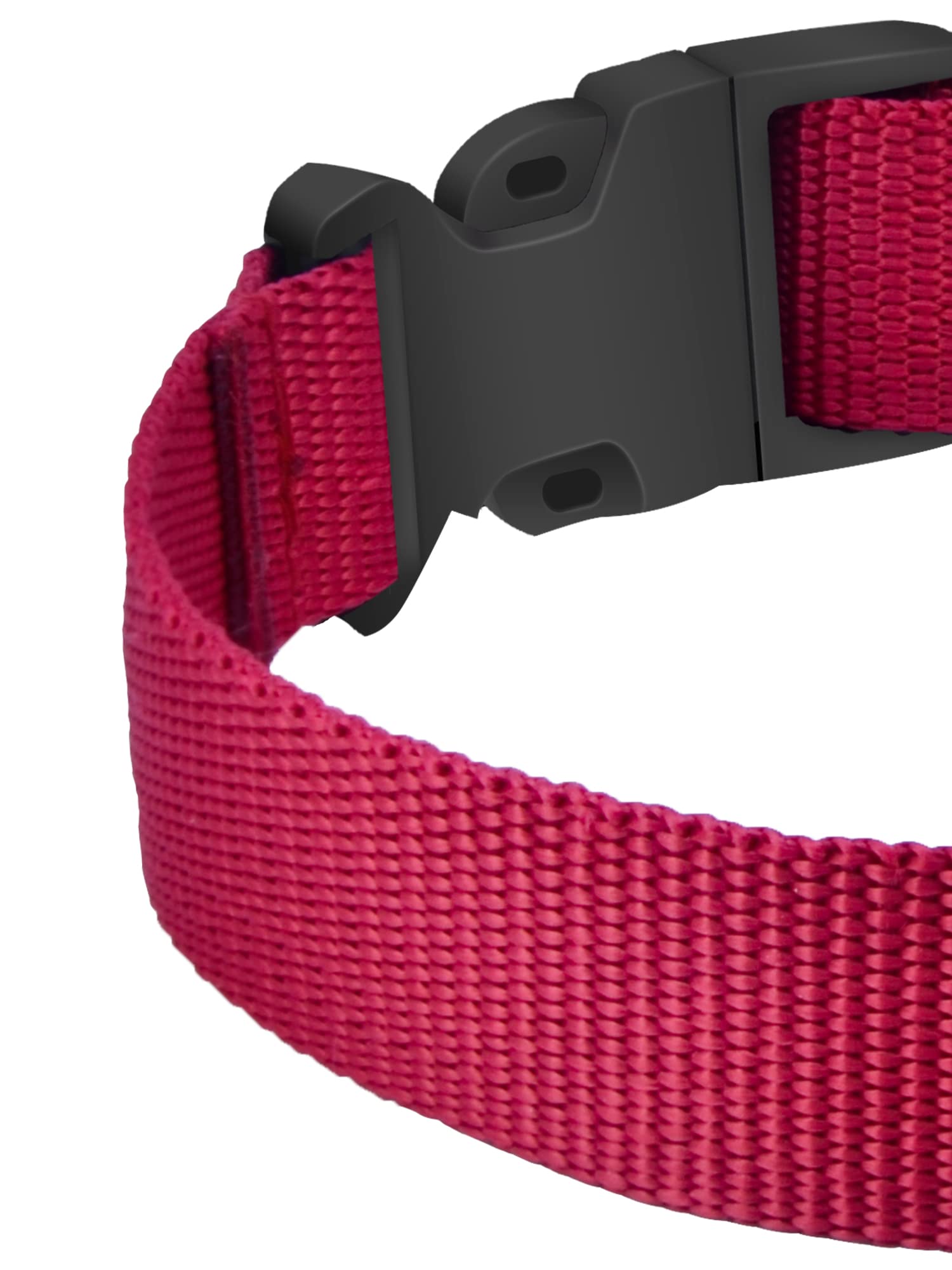 Petjoy Replacement Collar Strap For Bark And Shock Collars, 8-27 Inches Adjustable E-Collar (2-Pack Blue & Red)