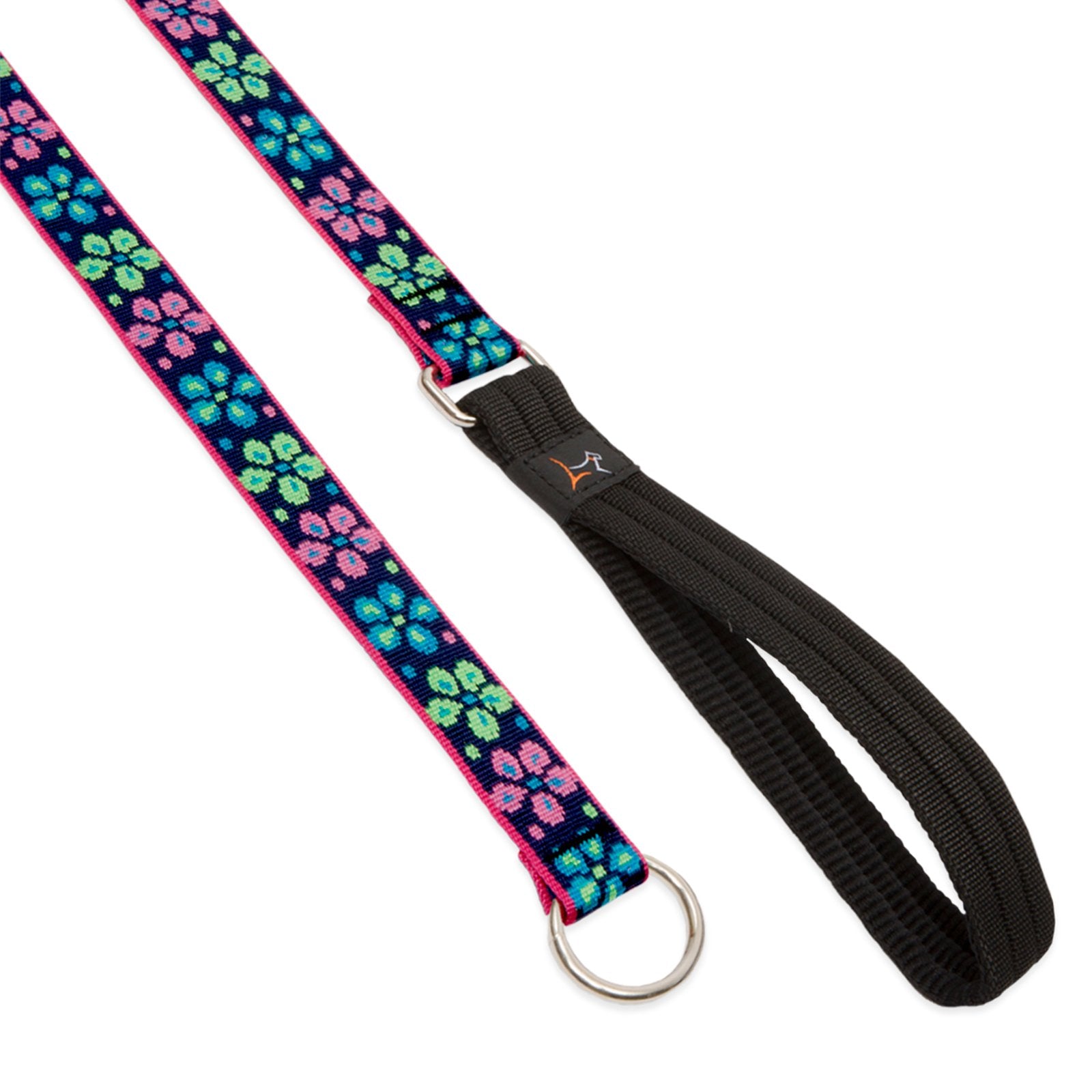 LupinePet Originals 1'' Flower Power 6-foot Slip Lead/Leash for Medium and Larger Dogs