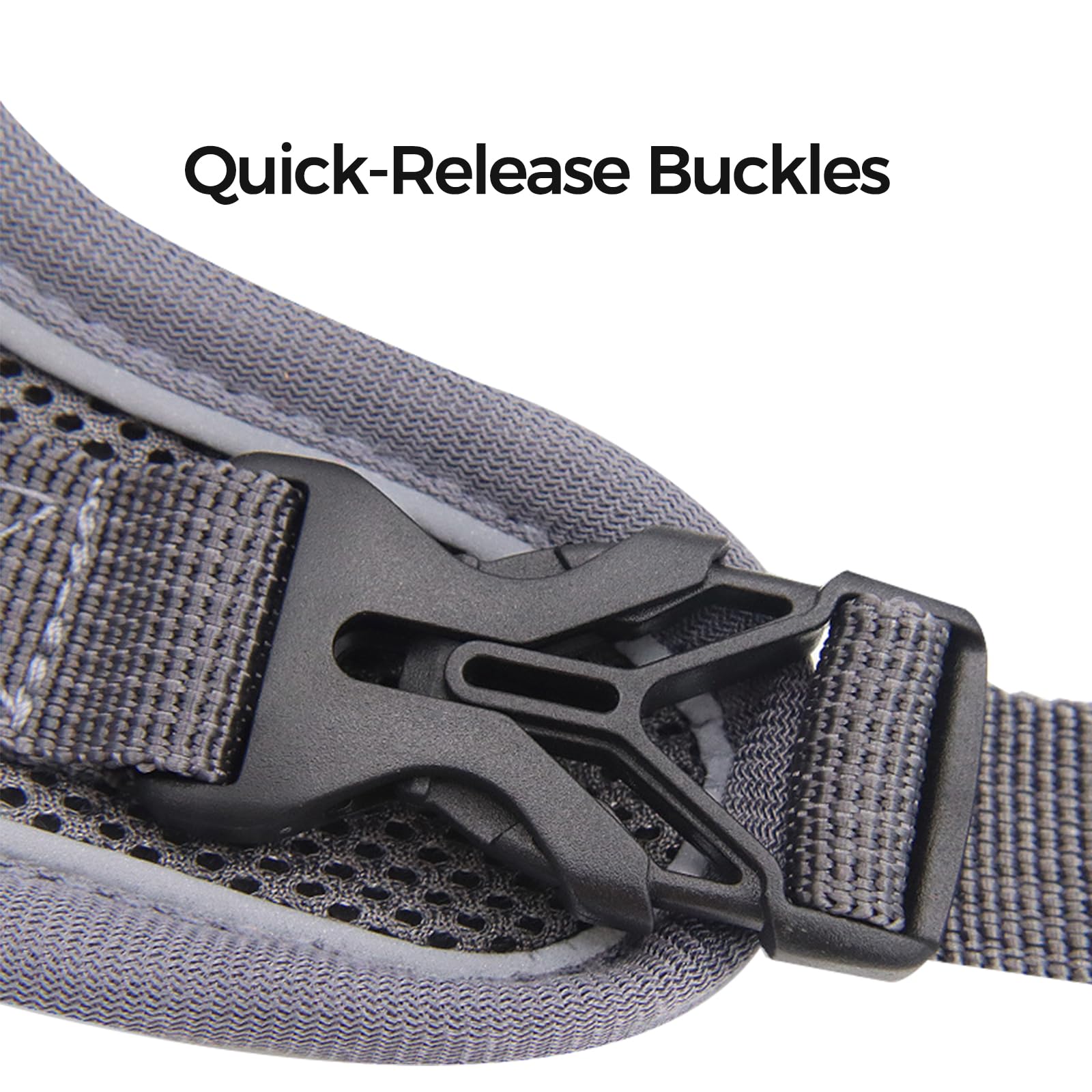 pangdi Cat Harness and Leash Set, Escape Proof Tactical Vest, Large, Grey, Nylon
