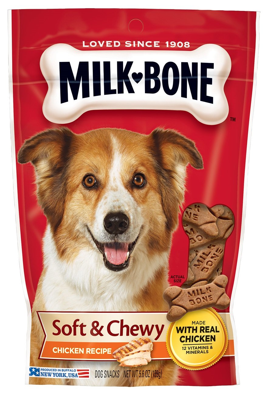 MilkBone Soft & Chewy Chicken Recipe Dog Treats, 5.6Ounce (Pack Of 5)