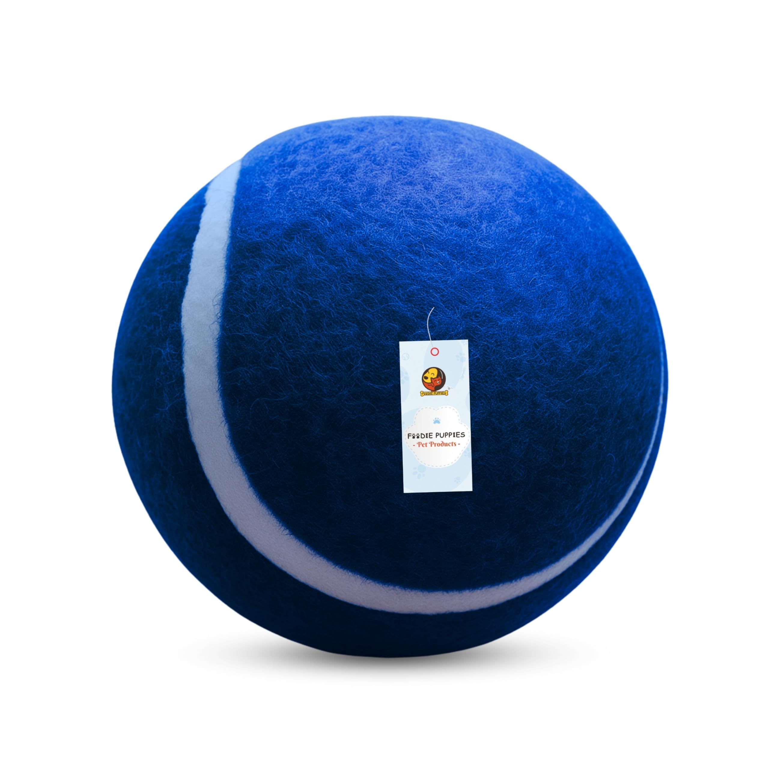 Foodie Puppies Dog Tennis Ball  (Blue, Small  7.6Cm) | Heavy Duty Pet Toy For Chewing & Fetch | Safe, Durable, Interactive Out