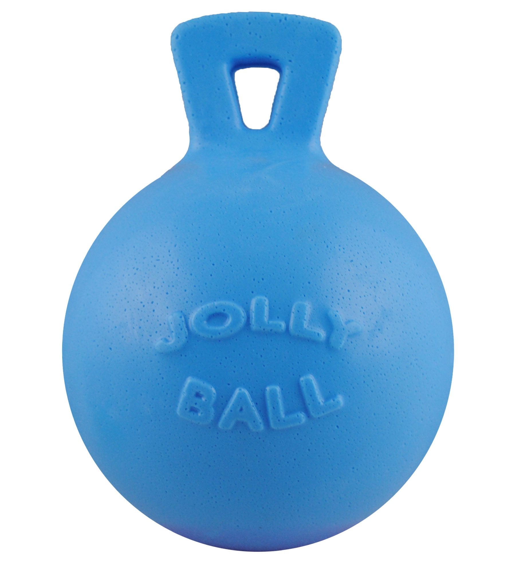 Jolly Pets Tug-N-Toss Heavy Duty Dog Toy Ball With Handle, 10 Inches/X-Large, Blueberry For All Breed Sizes