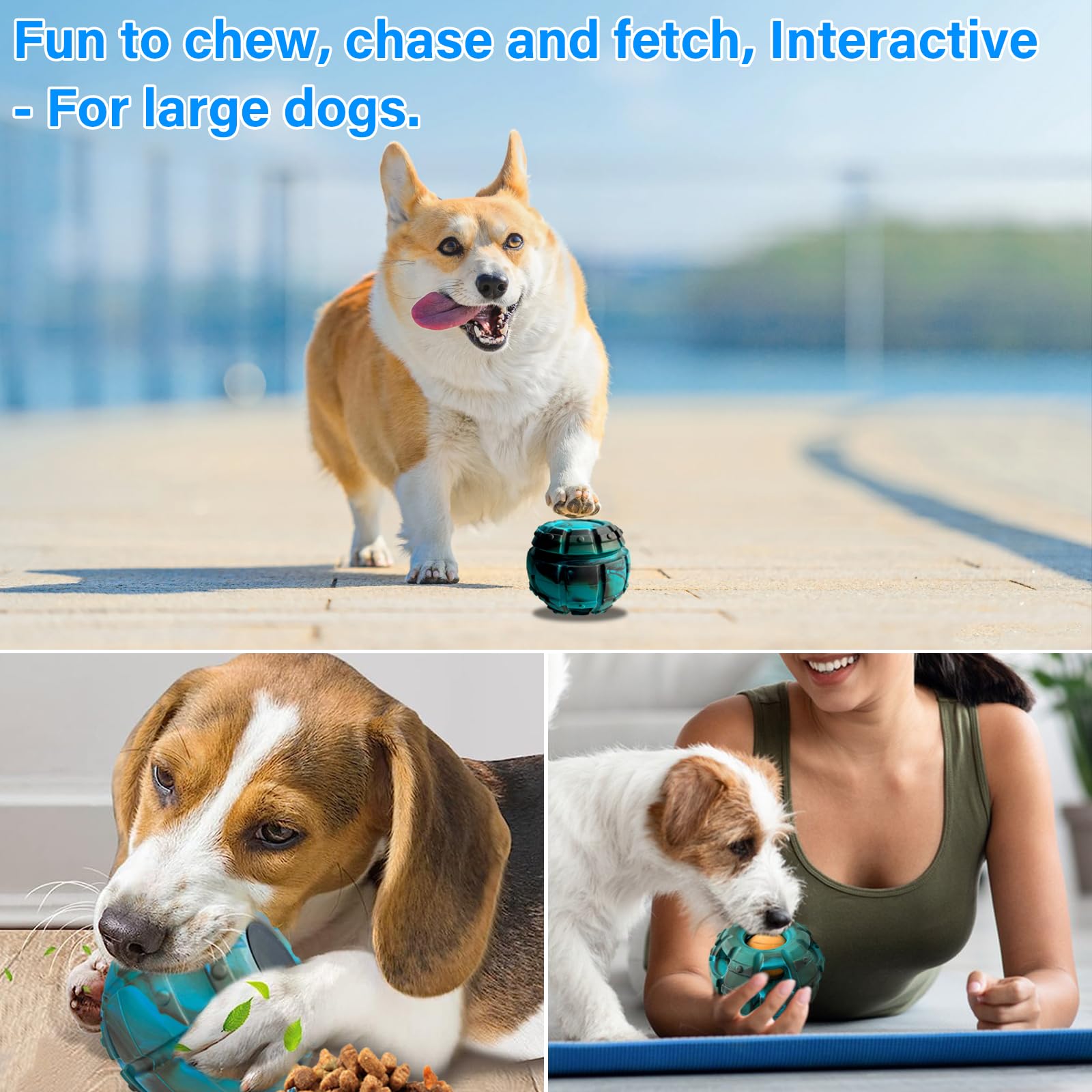 Yipetor Dog Toy, Frozen Treat Toy, Treat Dispensing Dog Toy, Puppy Small Medium Chew Toy, Freezable Fillable Rubber Dog Toys, I
