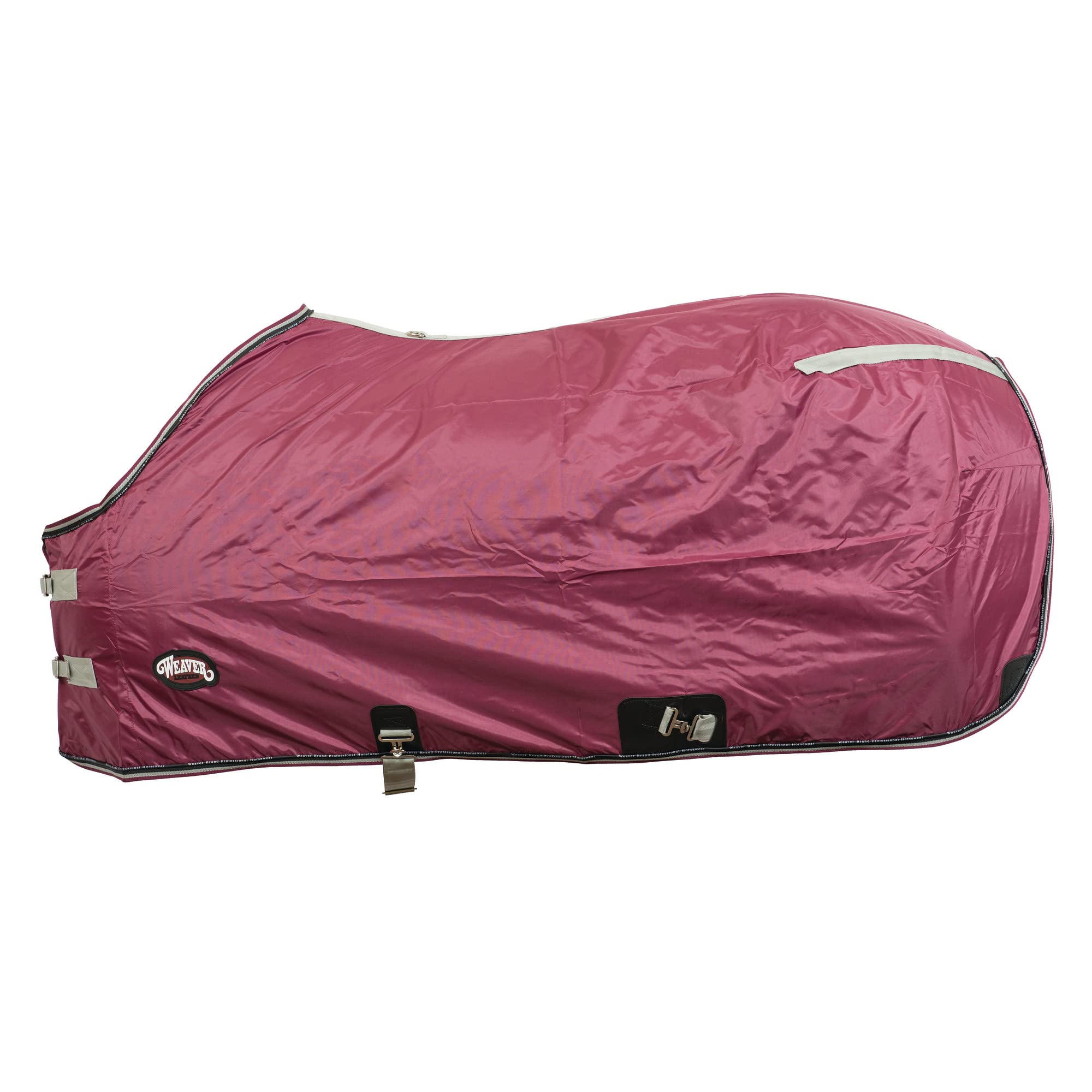 Weaver Leather 420D Nylon Stable Sheet Horse Blanket - Double Buckle Front Closures for Easy on and Off, Burgundy, 70