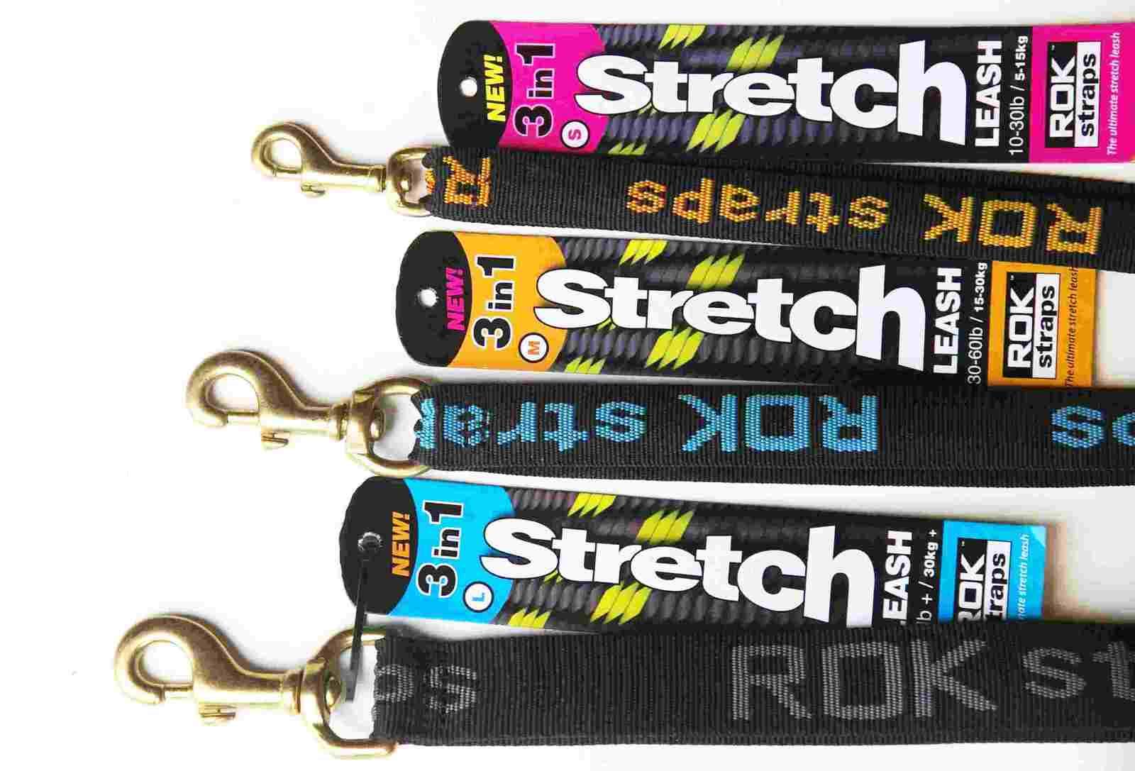 ROK Straps Medium Leash, Reflective Black
