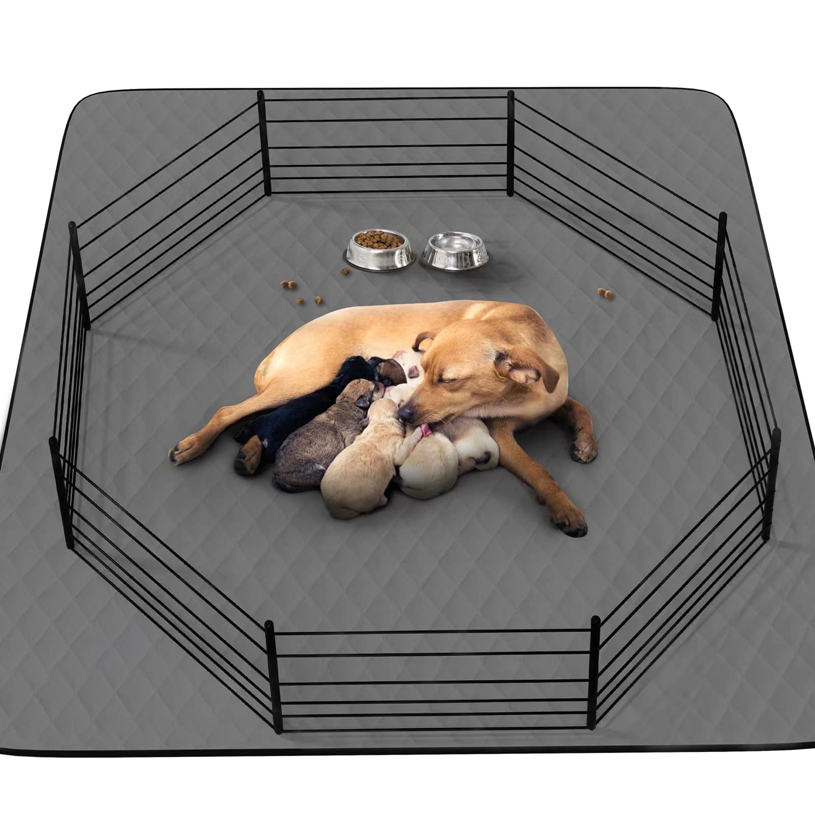 Coolshields Washable Puppy Dog Pee Pad, 34' X52' Extra Large, Waterproof Whelping Training Mat For Playpen Crate, Floor, Bed,Sofa And Trunk [Premium Fabrics That Can Be Used By Humans]