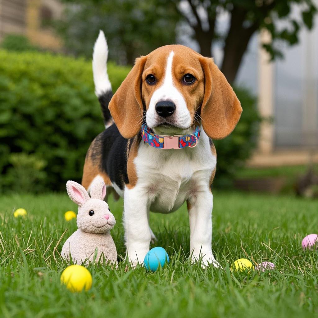Maca Bates Easter Day Dog Collar Egg And Bunny Dogs Collars Breakaway Soft Durable Cute Adjustable Blue Eggs Collor Easters Rabb