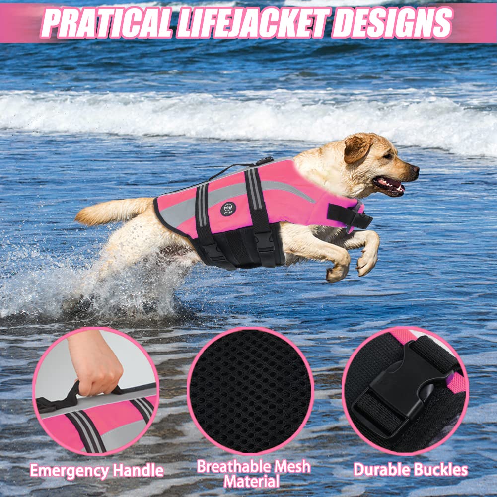 Emust Dog Life Vests, Adjustable Dog Life Jackets For Small Dogs With Enhanced Buoyancy, Small Dog Flotation Vest With Durable R