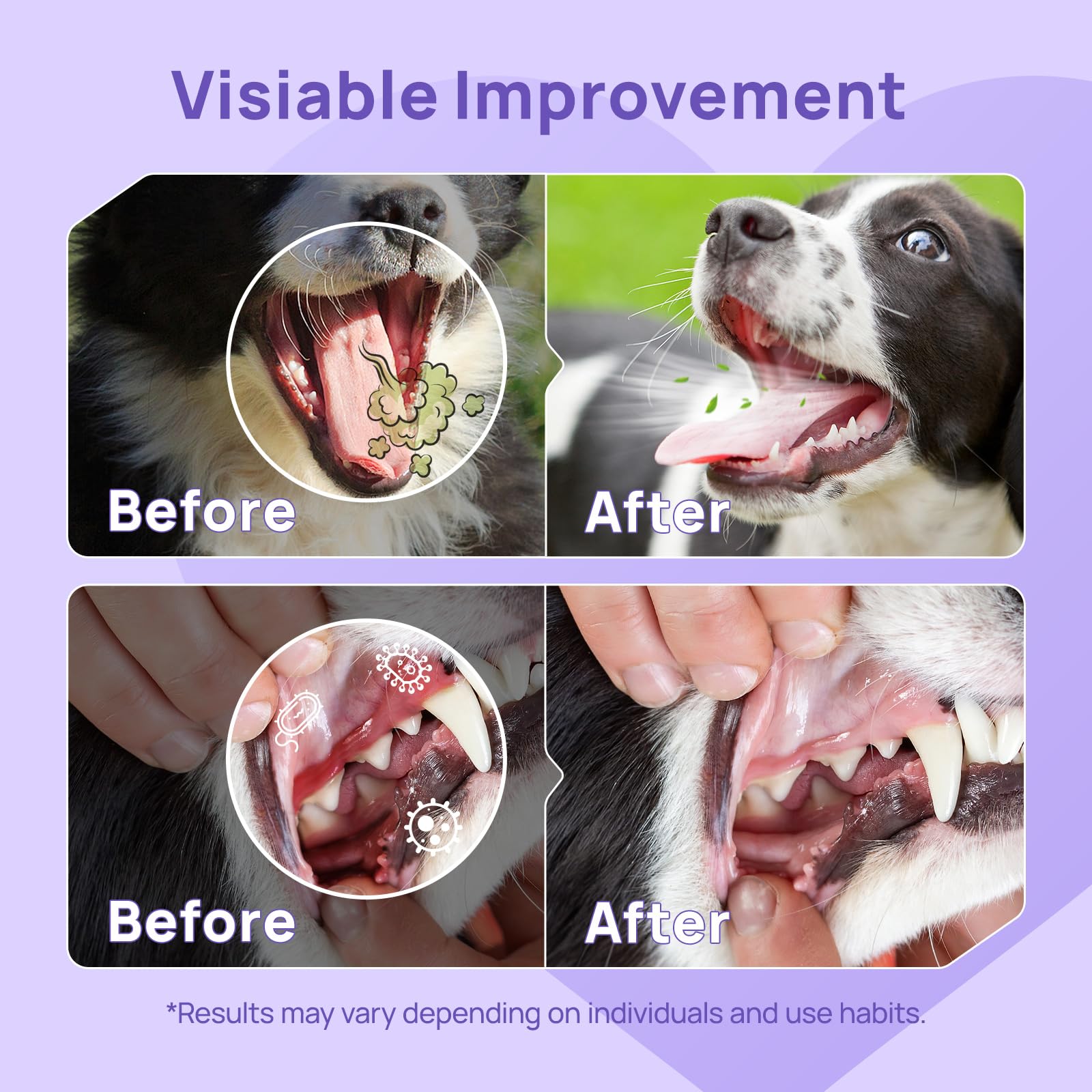 HICC PET Oral Care Spray for Dogs and Cats, Pet Breath Dental Care Spray, Dog Gingivitis Treatment, Fight Bad Breath Caused by P