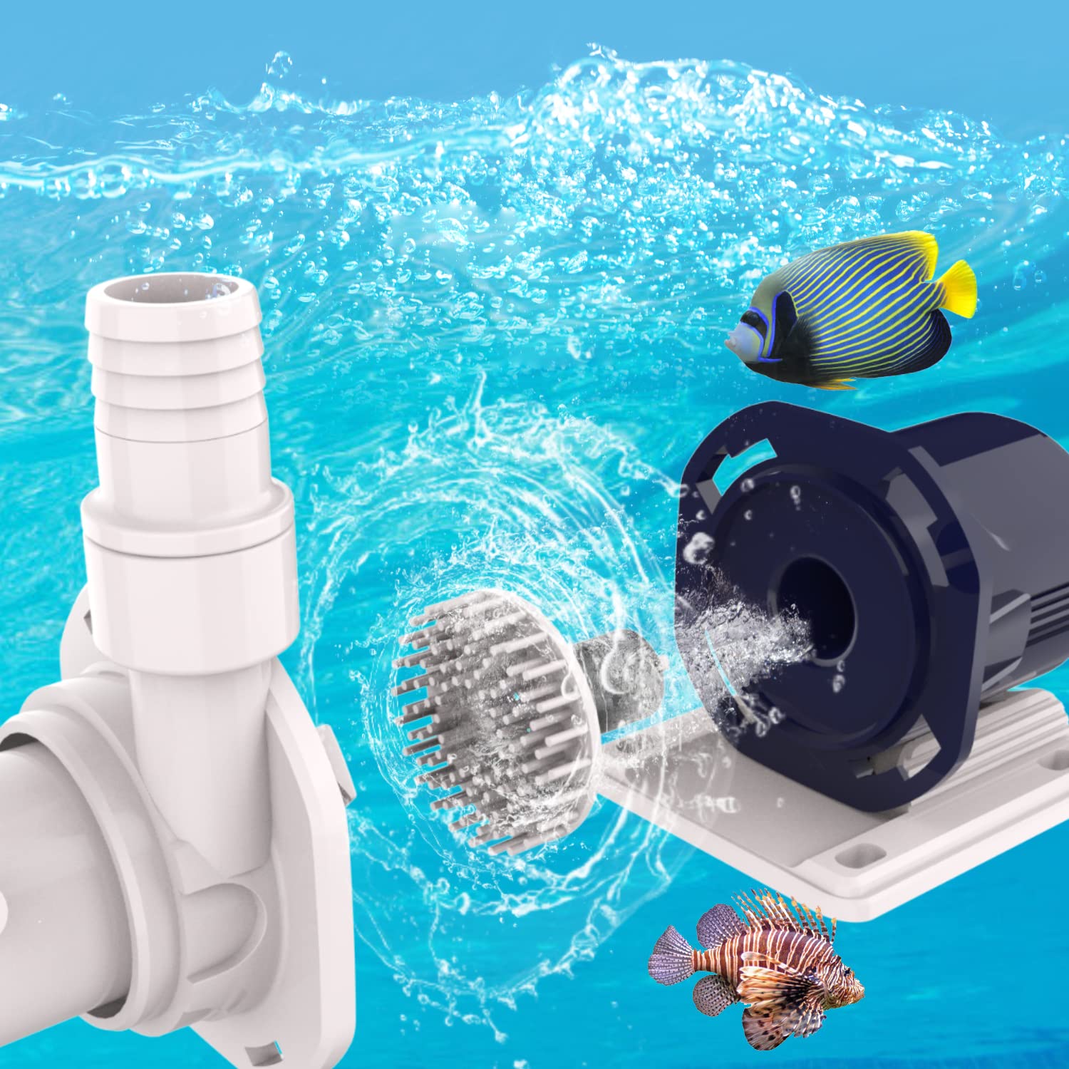 Protein Skimmers For Saltwater Aquariums, Hang On Protein Skimmer For Fish Tanks Up To 80 Gallons, Dc Pinwheel Pump With Control