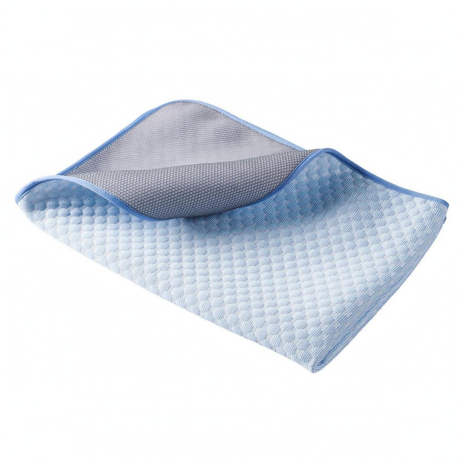 QuickDrying Pet Cooling Mat Thickened NonSlip Cooling Mat Soft Layered Design for Sofa, Car Seat, Floor, Blue, M