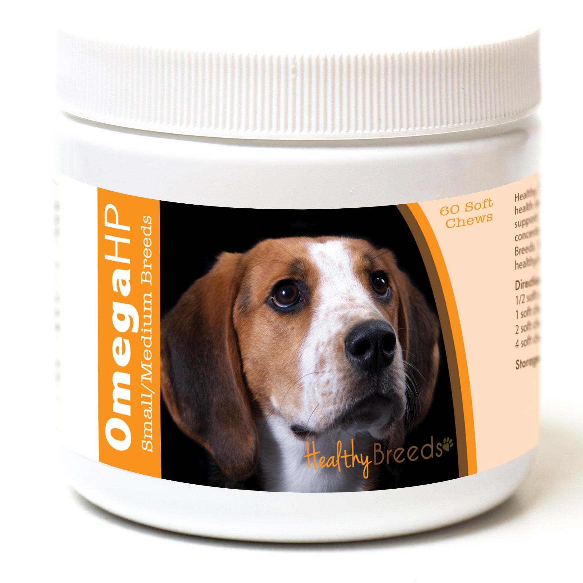 Healthy Breeds American English Coonhound Omega HP Fatty Acid Skin and Coat Support Soft Chews 60 Count
