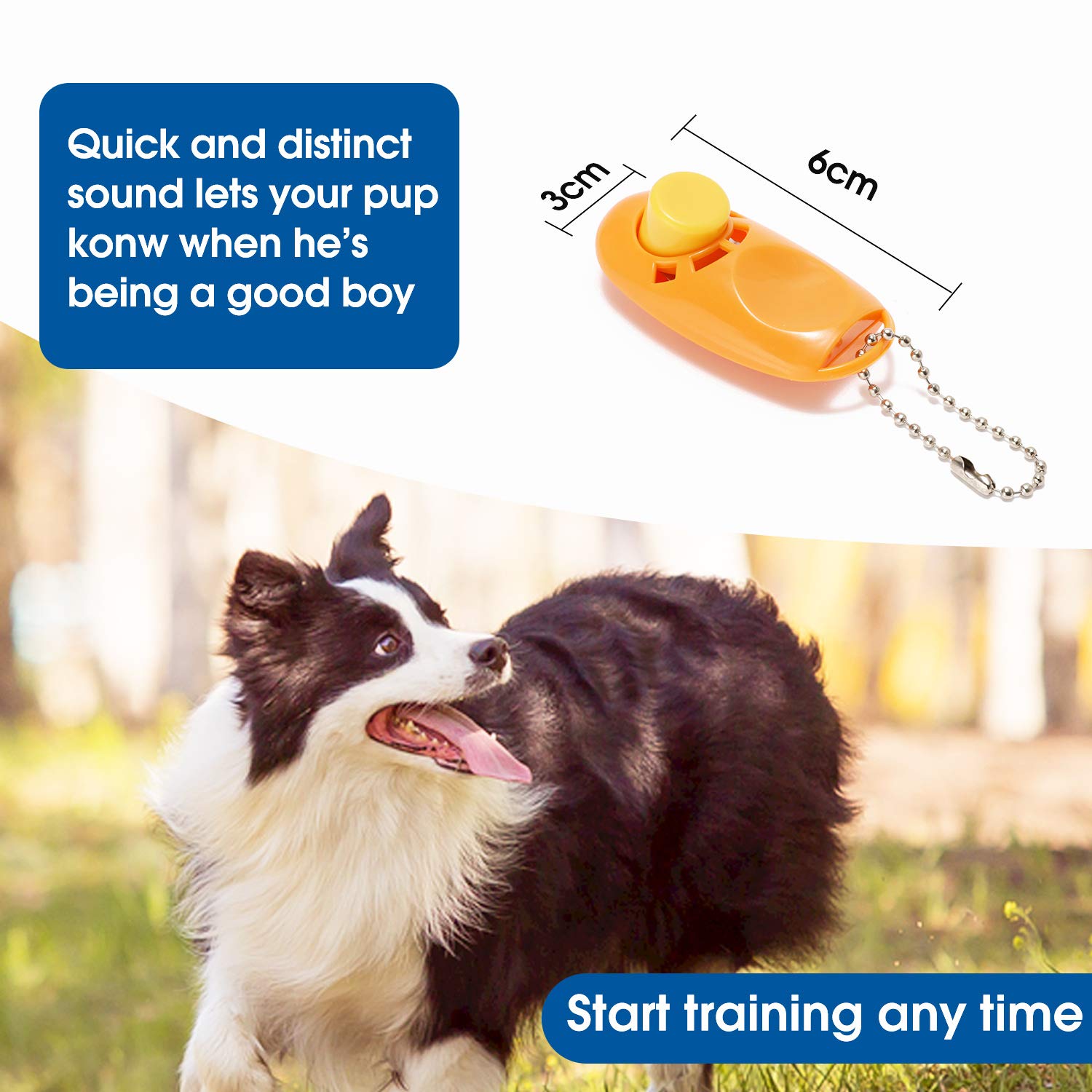 Baapet 15/20/30/50/100 Ft Long Dog Training Leash With Clickers For Small, Medium And Large Dogs Or Cats (50 Feet, Orange)
