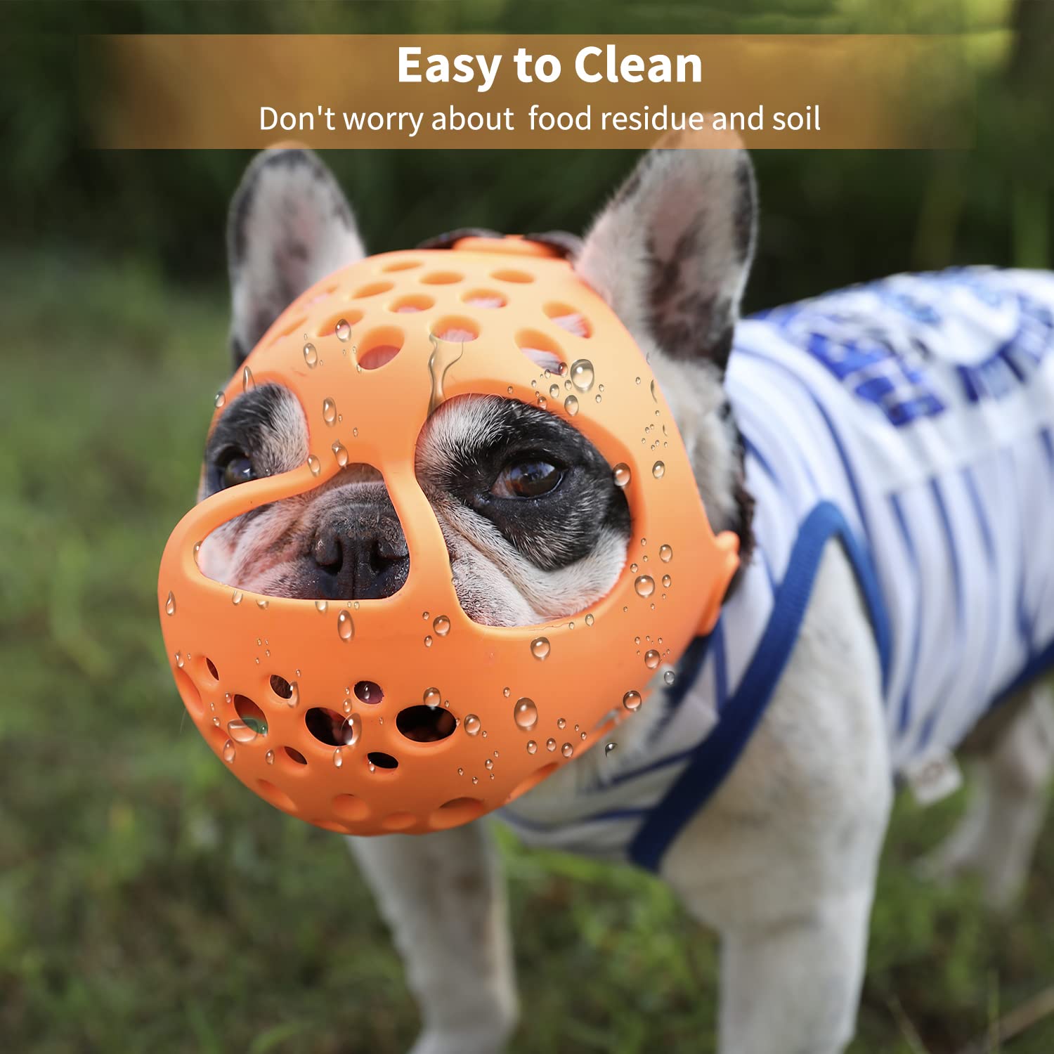 Short Snout Dog Muzzle, Soft Silicone Flat Faced Muzzle For French Bulldog Shih Tzu And Pug For Biting Chewing Licking And Grooming, Allows Panting