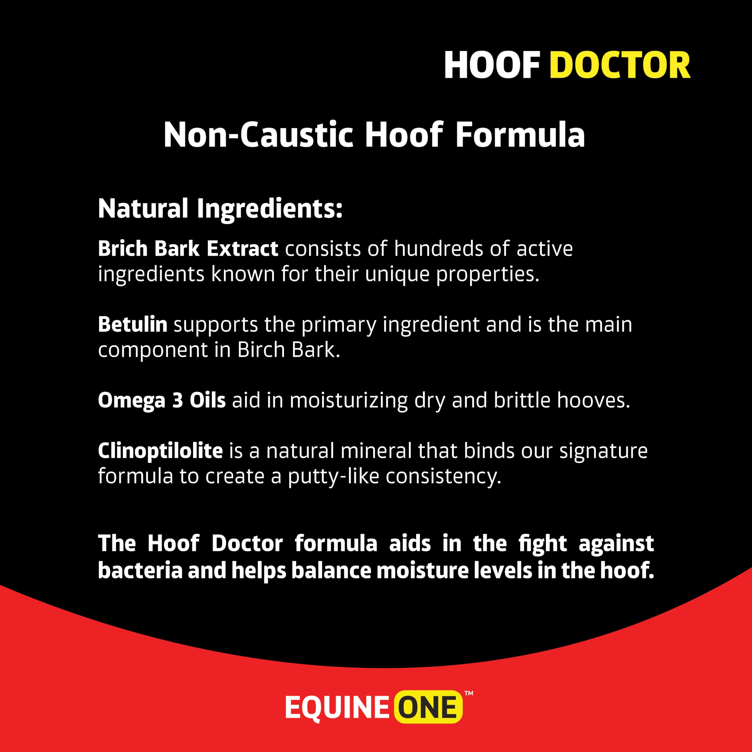 Equine One Hoof Mender Putty - White Line | Wall Separations | Old Nail Holes | Thrush - 100% All-Natural Hoof Care Product - Bi