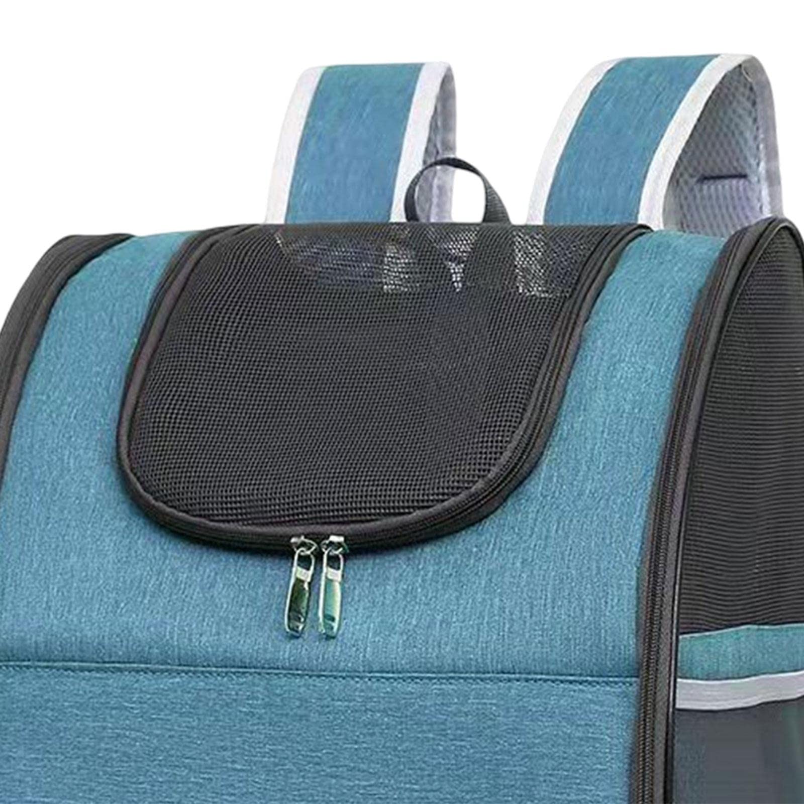 MYADDICTION Pet Carrier Backpack for Dogs Cats Hiking Cage Portable Ventilate Travel Bag Blue