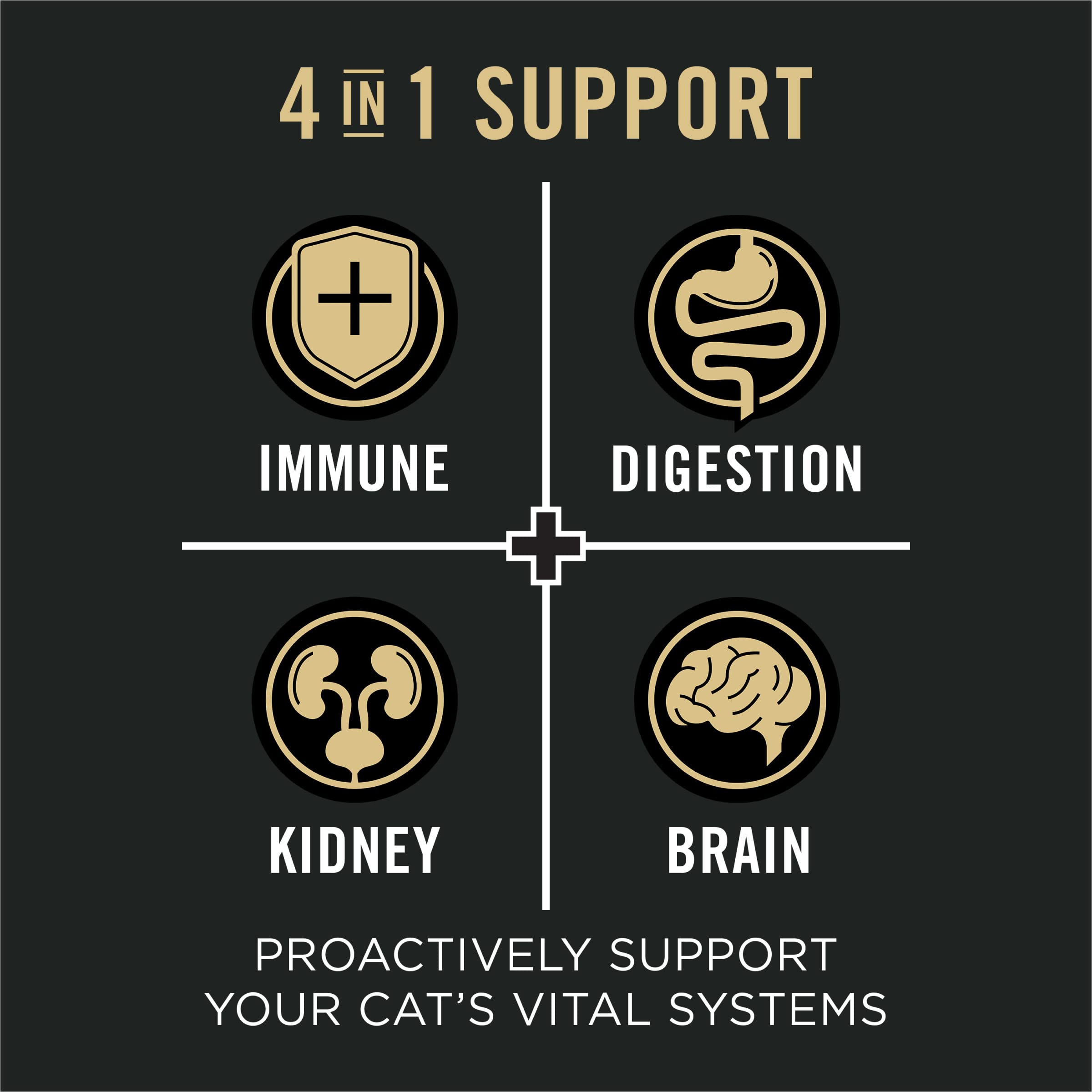 Purina Pro Plan Vital Systems Salmon and Rice Formula Senior Cat Food Dry 4-in-1 Formula - 3 lb. Bag