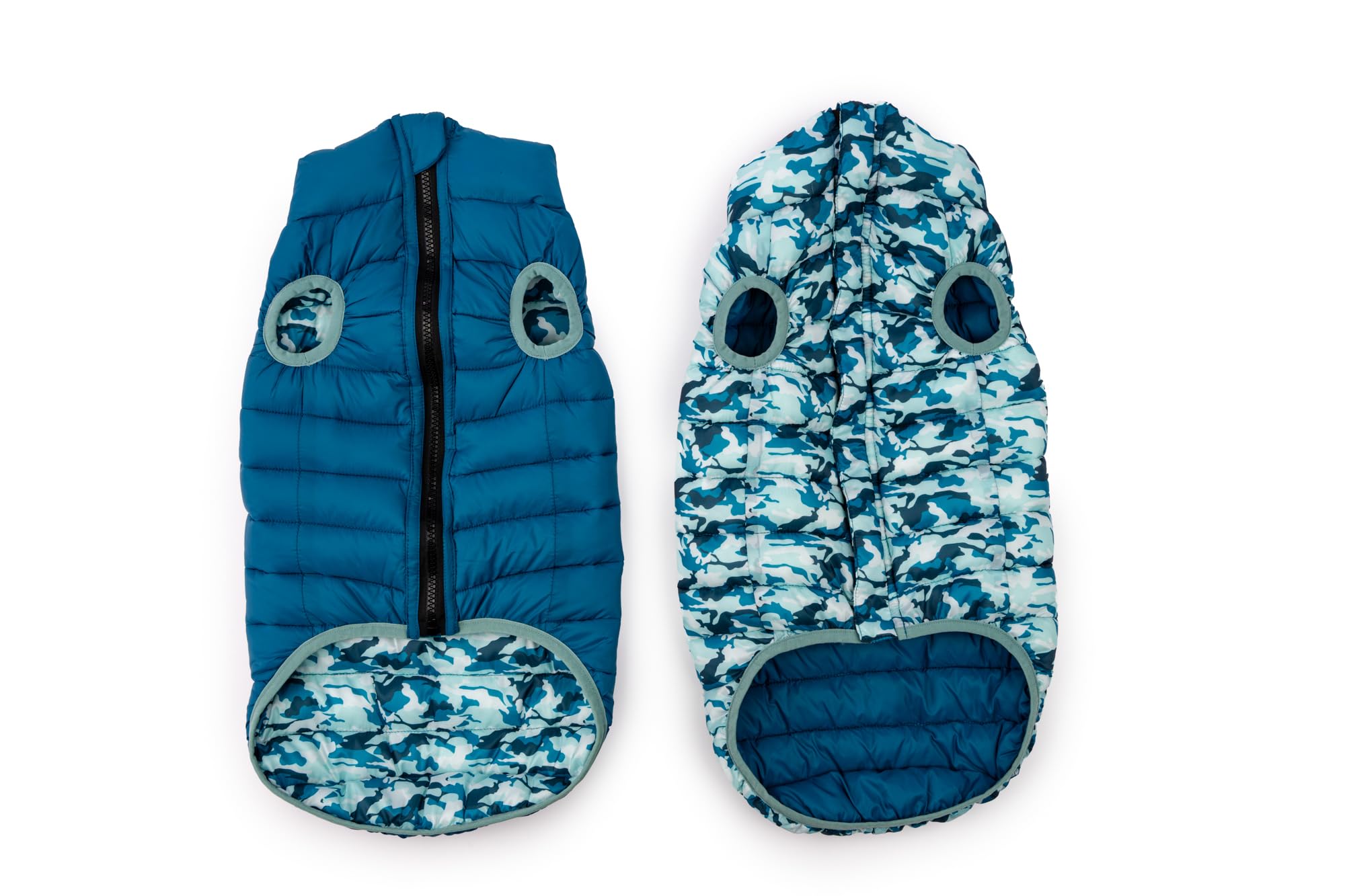 Winchester Pet Premium Reversible Dog Puffer Vest, Blue, Small