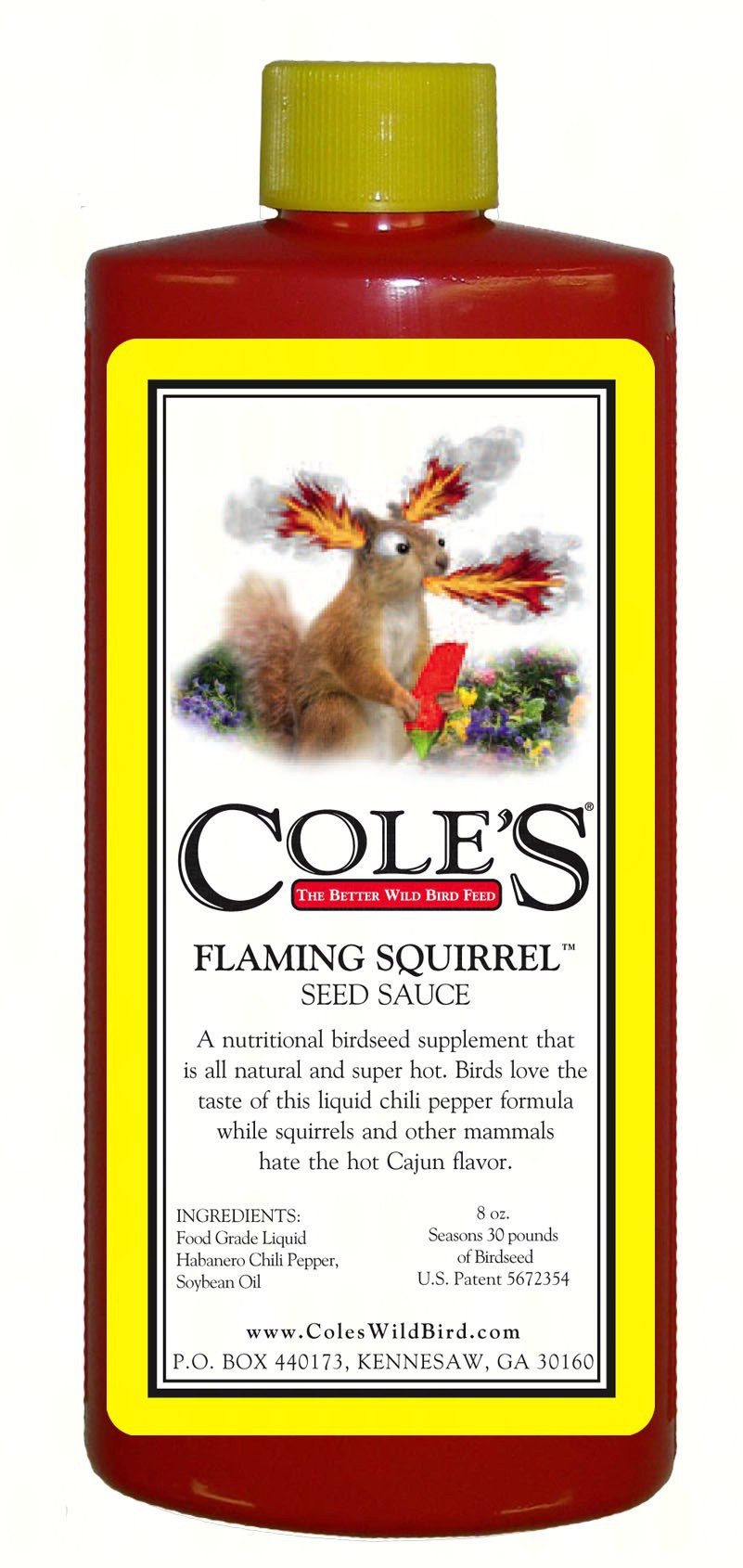 Coles FS16 Flaming Squirrel Seed Sauce, 16-Ounce