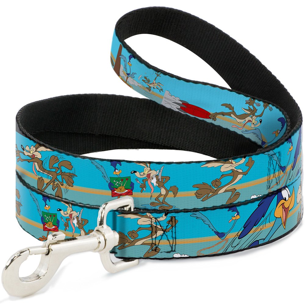 Buckle-Down Pet Leash - Road Runner/Wile E. Coyote Scene2 Desert - 4 Feet Long - 1/2' Wide