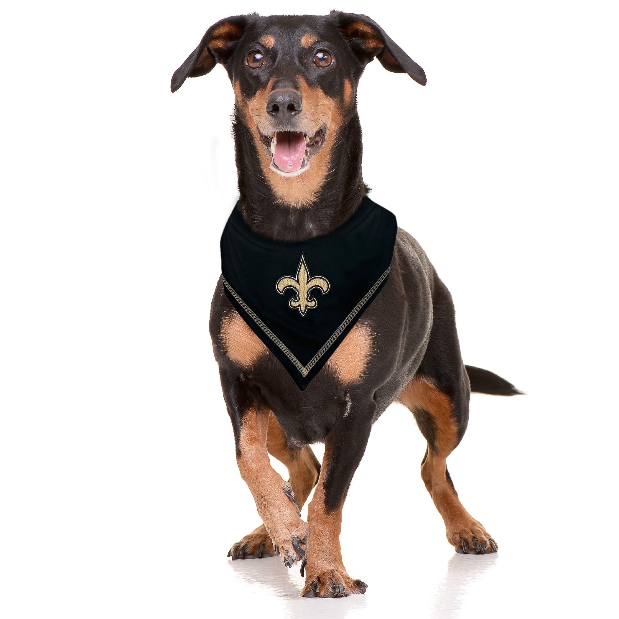 Pets First Nfl New Orleans Saints Tie Bandana, Size Small/Medium. Dog Bandana Scarf Bib For Pet Cat Dog. The Ultimate Game-Day,