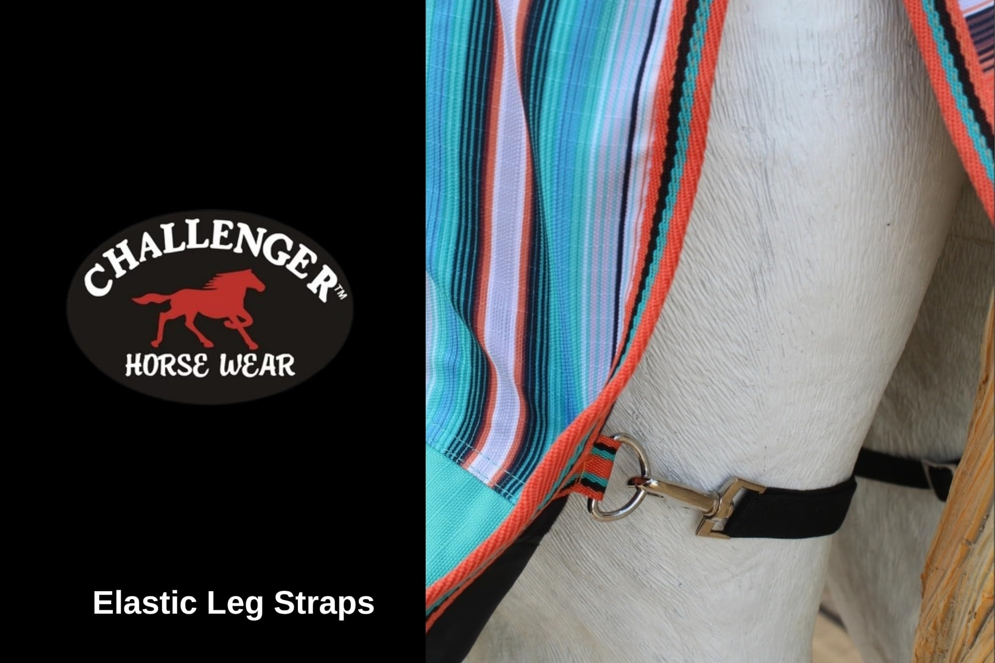 Challenger 74'' 1200D Turnout Lightweight Medium Bellyband Horse Winter Sheet Fleece Lining Serape 399Lg