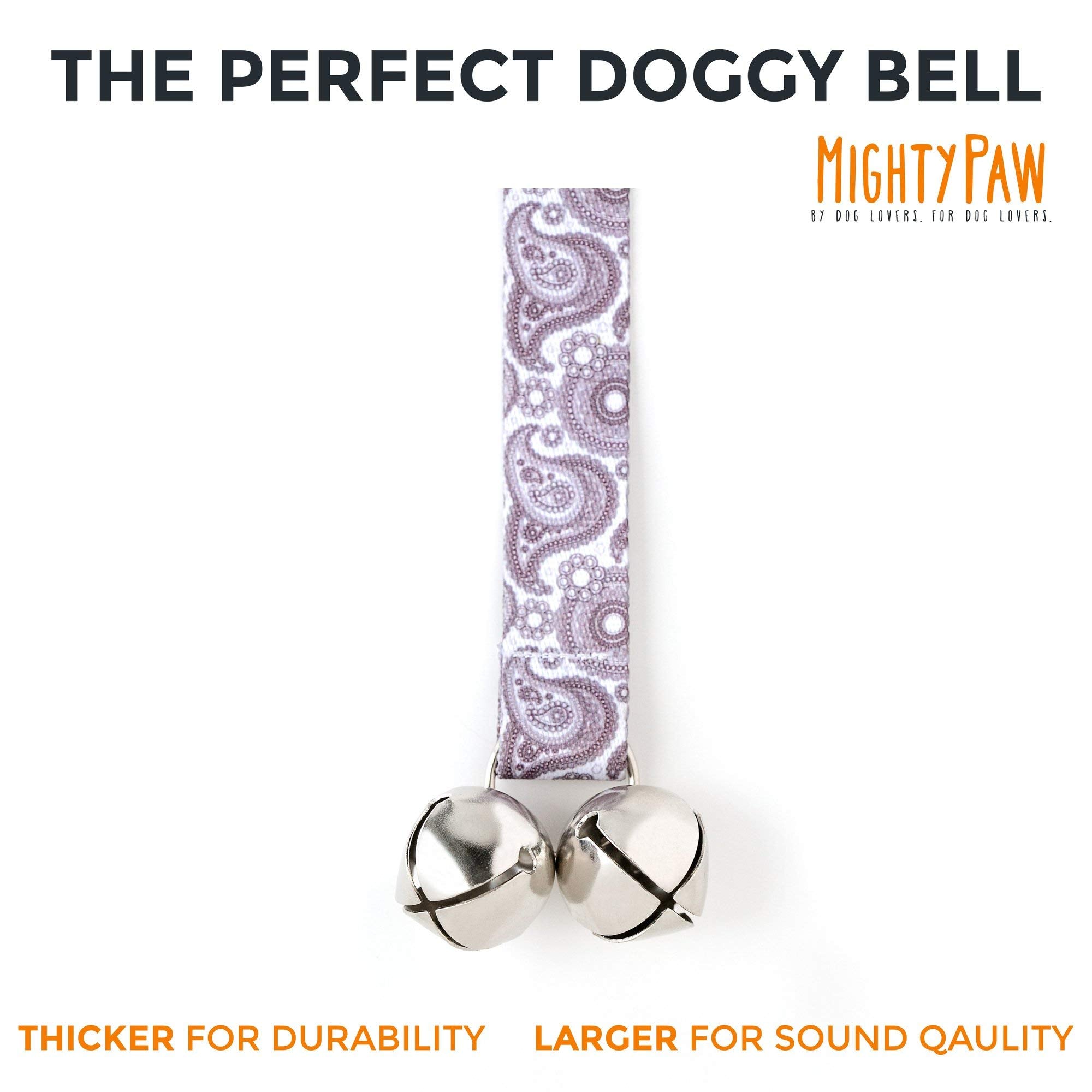 Mighty Paw Designer Dog Doorbells - Tinkle Bell 2.0 - Potty Training Aid Bells For Housetraining - Doggy Bell - Puppy Training B