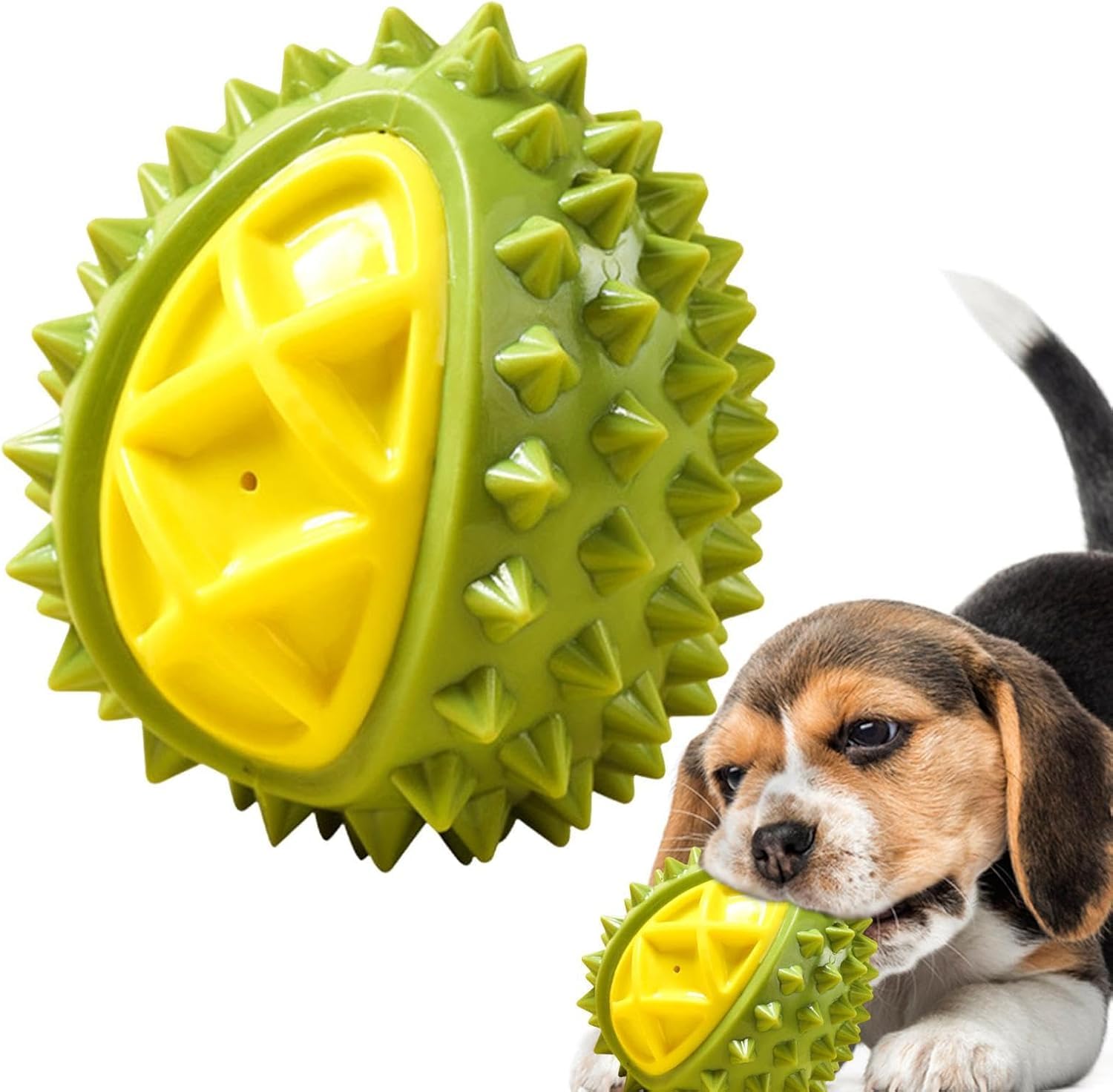 PET FUN TPR Squeaky Jack Fruit Dog Toy | Durable Chew Toy for Aggressive Chewer Dogs & Puppies | BiteResistant Interactive Chew