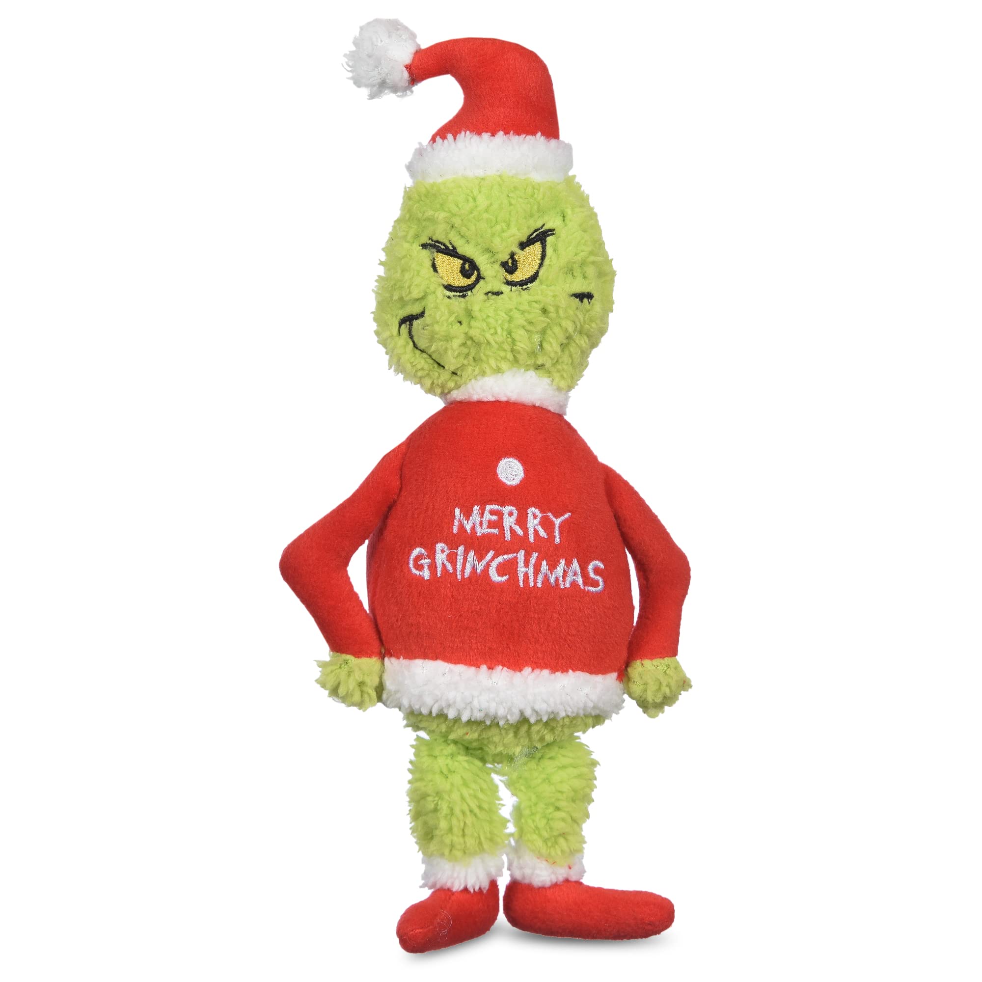 Dr. Seuss For Pets How The Grinch Stole Christmas 6” Merry Grinchmas Plush Squeaker Toy For Dogs | Squeaky Dog Toys, Plush Dog Toys, Holiday Toys For Dogs (Ff23494), 6 Inch