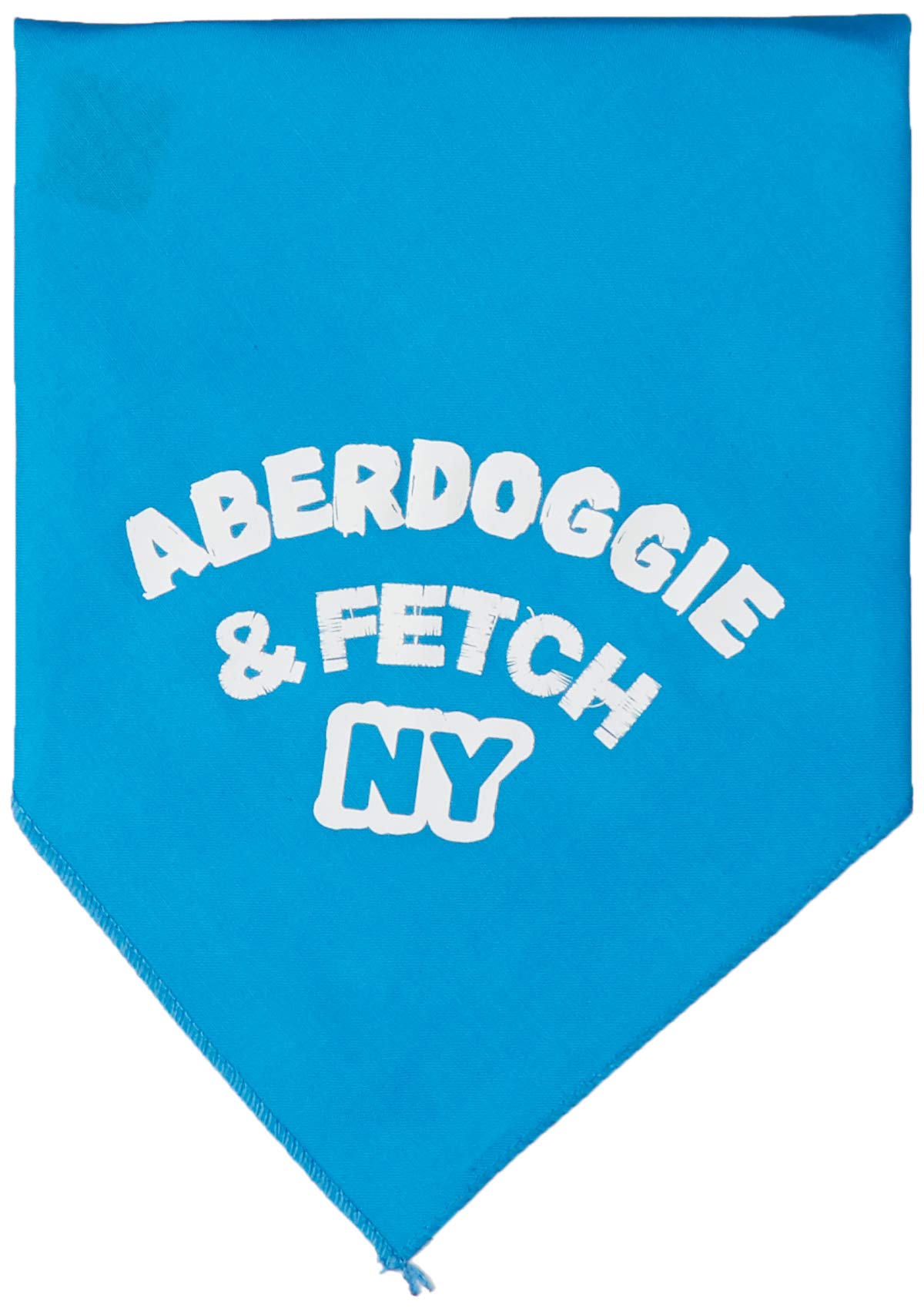 Pet and Dog Bandana Screen Printed, Aberdoggie & Fetch NY Turquoise Large
