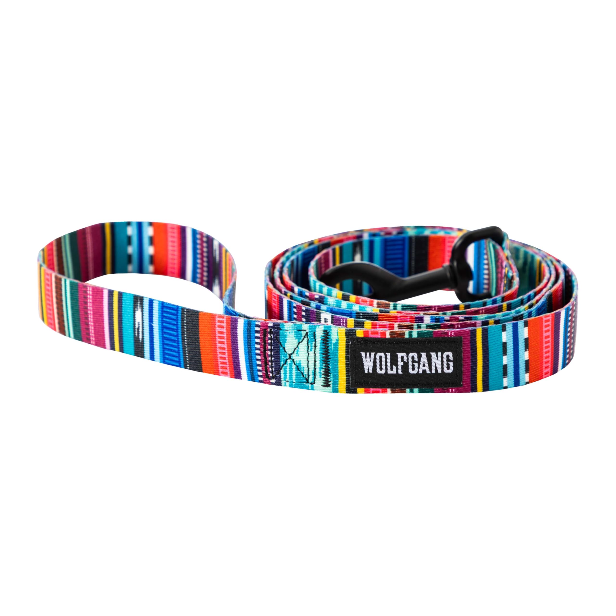 Wolfgang Heavy Duty Dog Leash, Pull-Tested To Over 800 Lbs For Walking & Training, Quetzal Print, Large