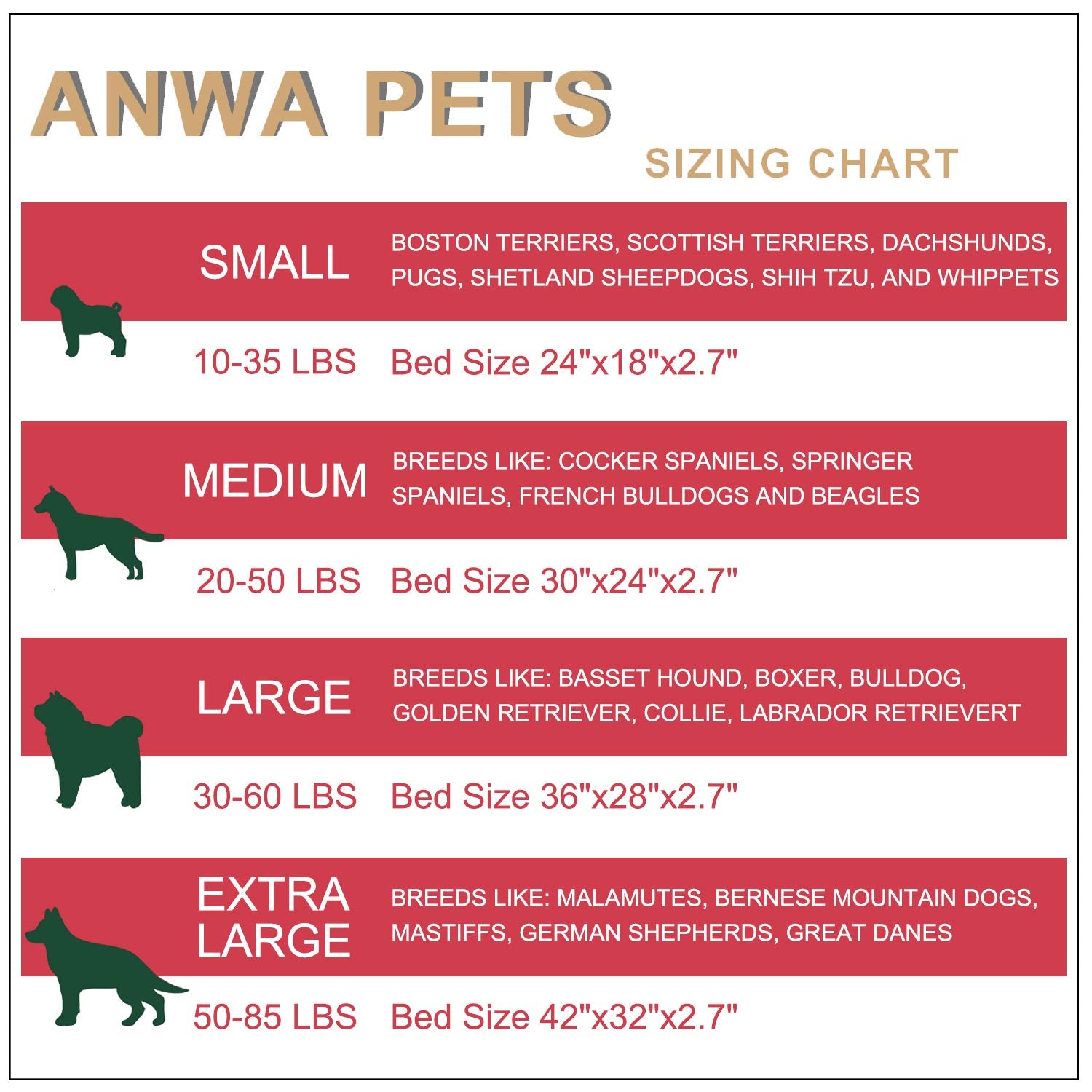 Dog Bed Large Size Dogs, Washable Dog Crate Bed Cushion, Dog Crate Pad Large Dogs 36 Inch